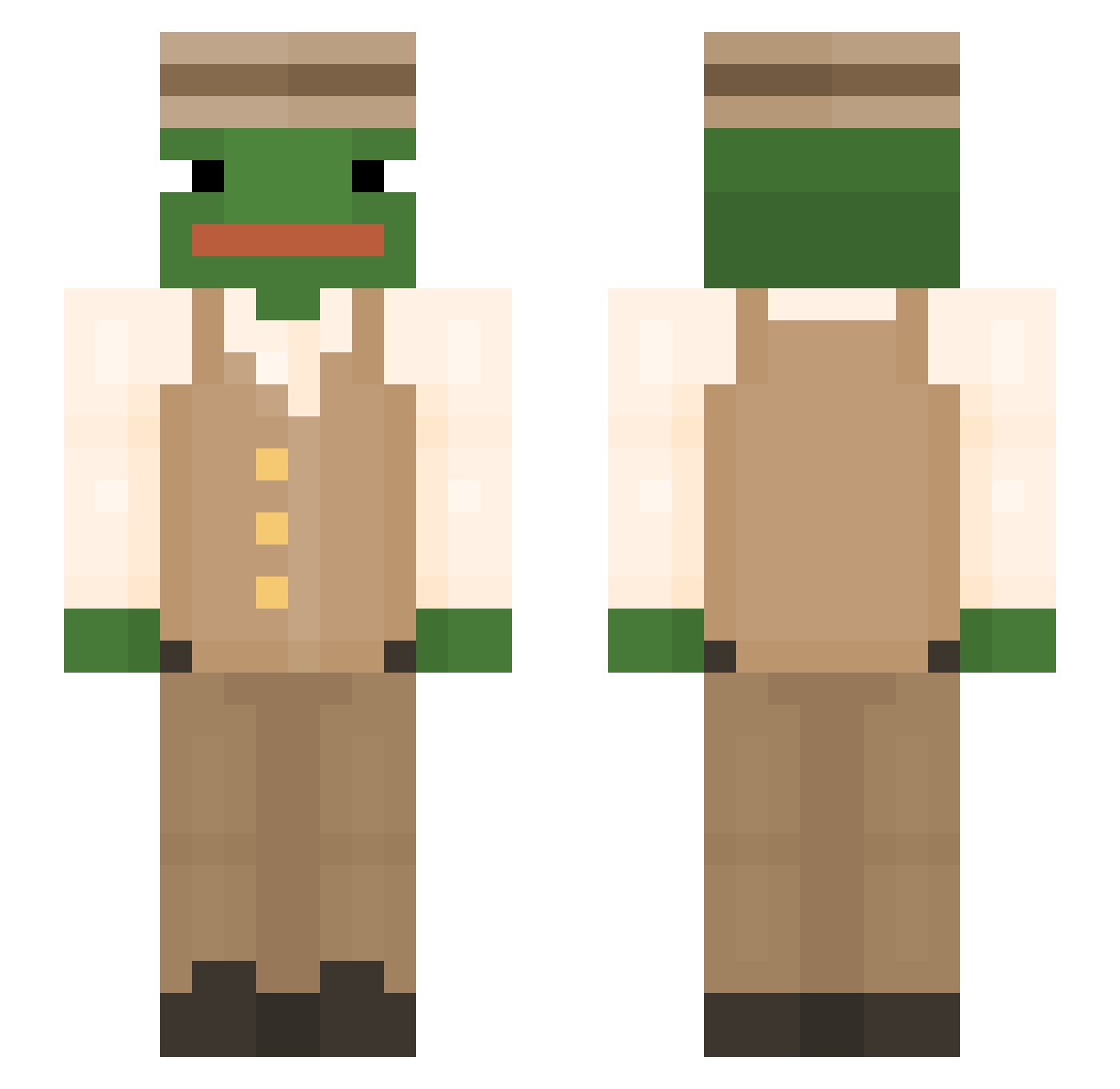 ein_kleiner_Dino Minecraft skin, front and back view