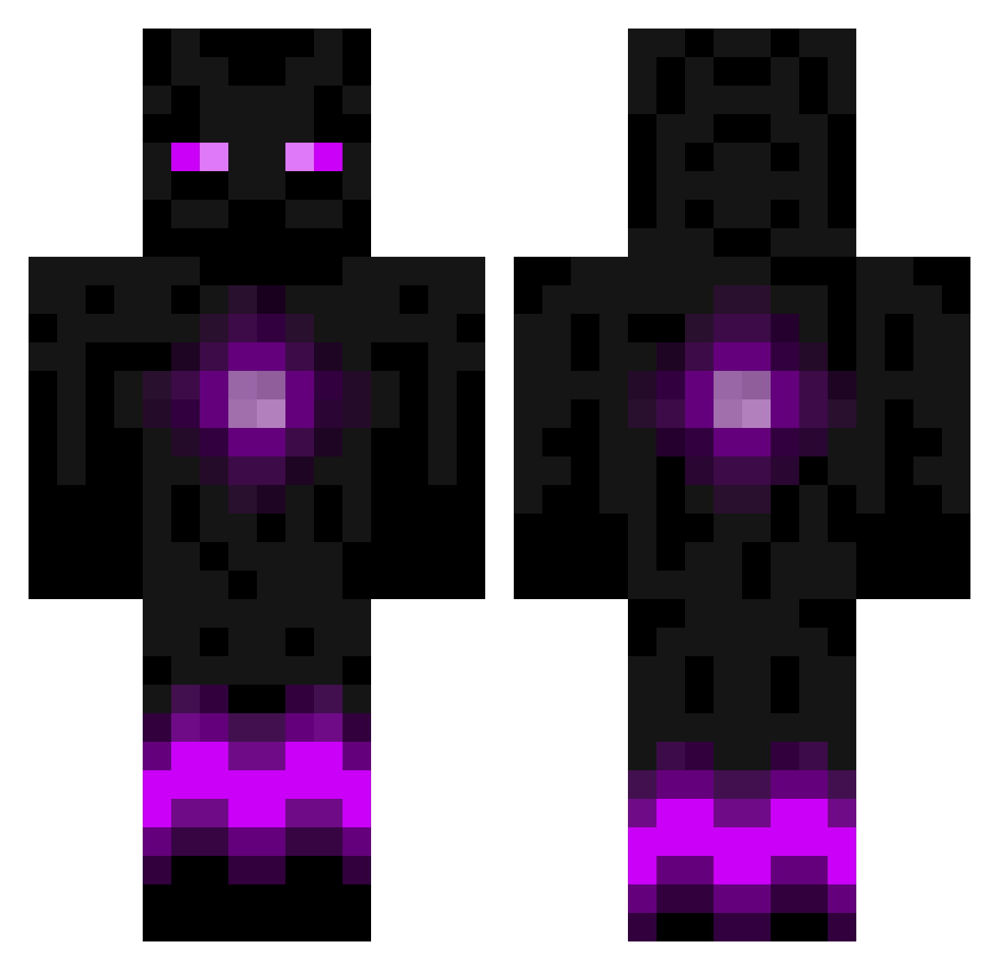 Jilly Minecraft skin, front and back view