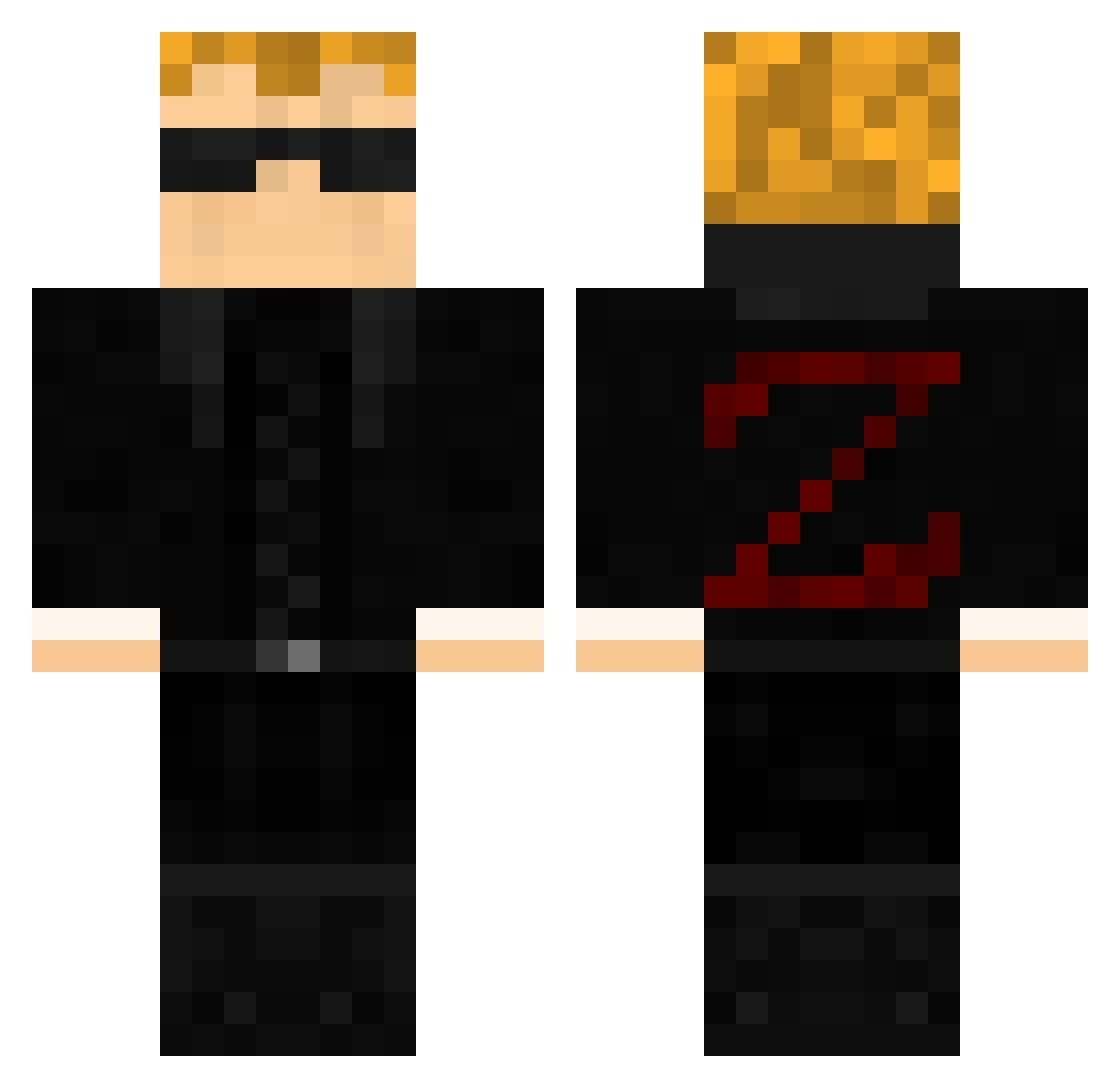 Argo_GG Minecraft skin, front and back view