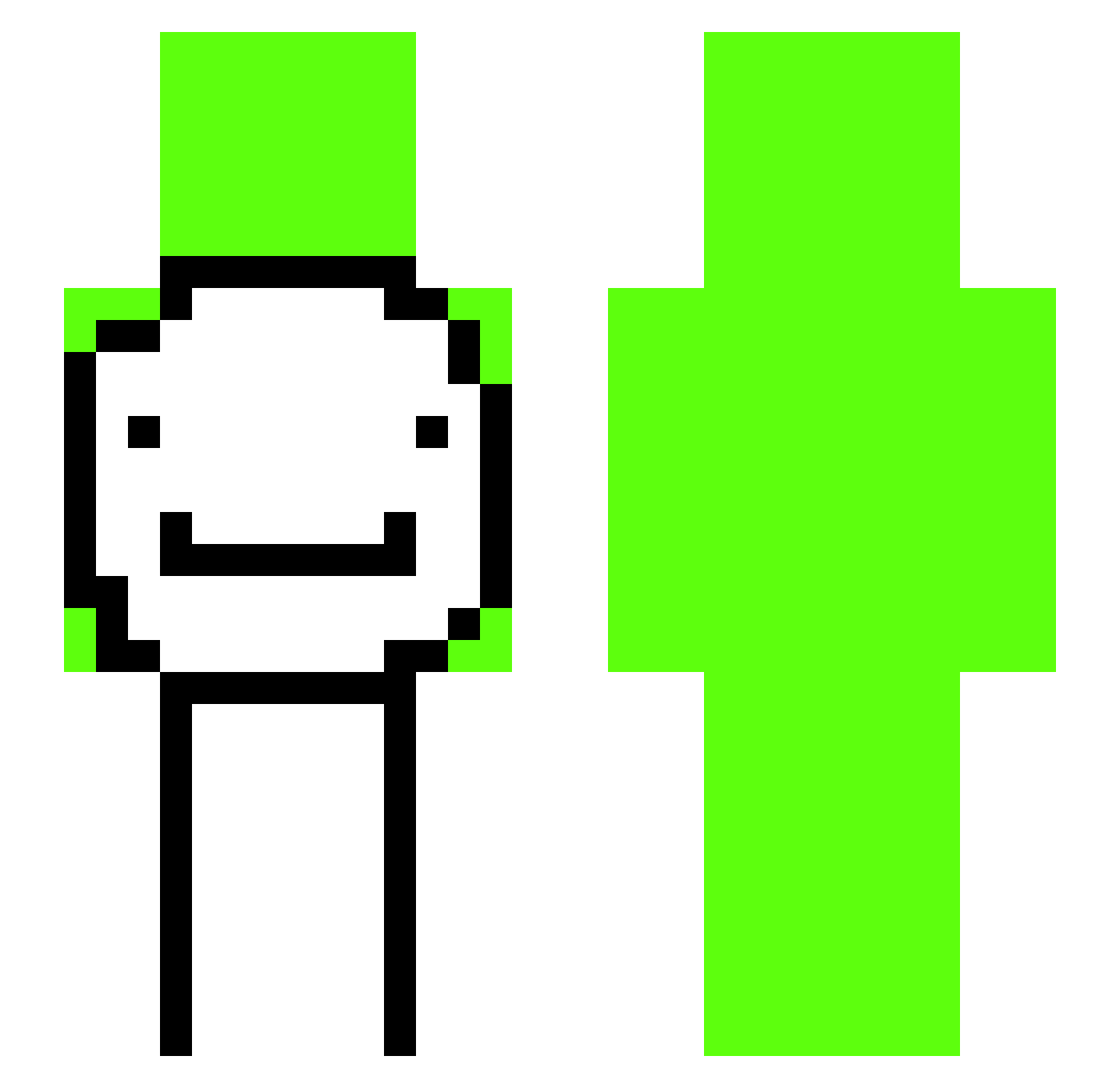 Avvokado Minecraft skin, front and back view
