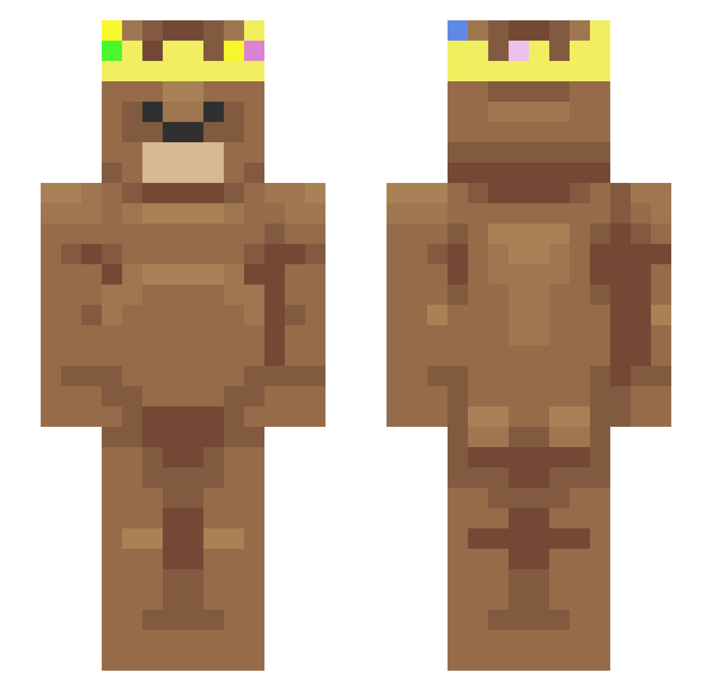 qruzzo Minecraft skin, front and back view