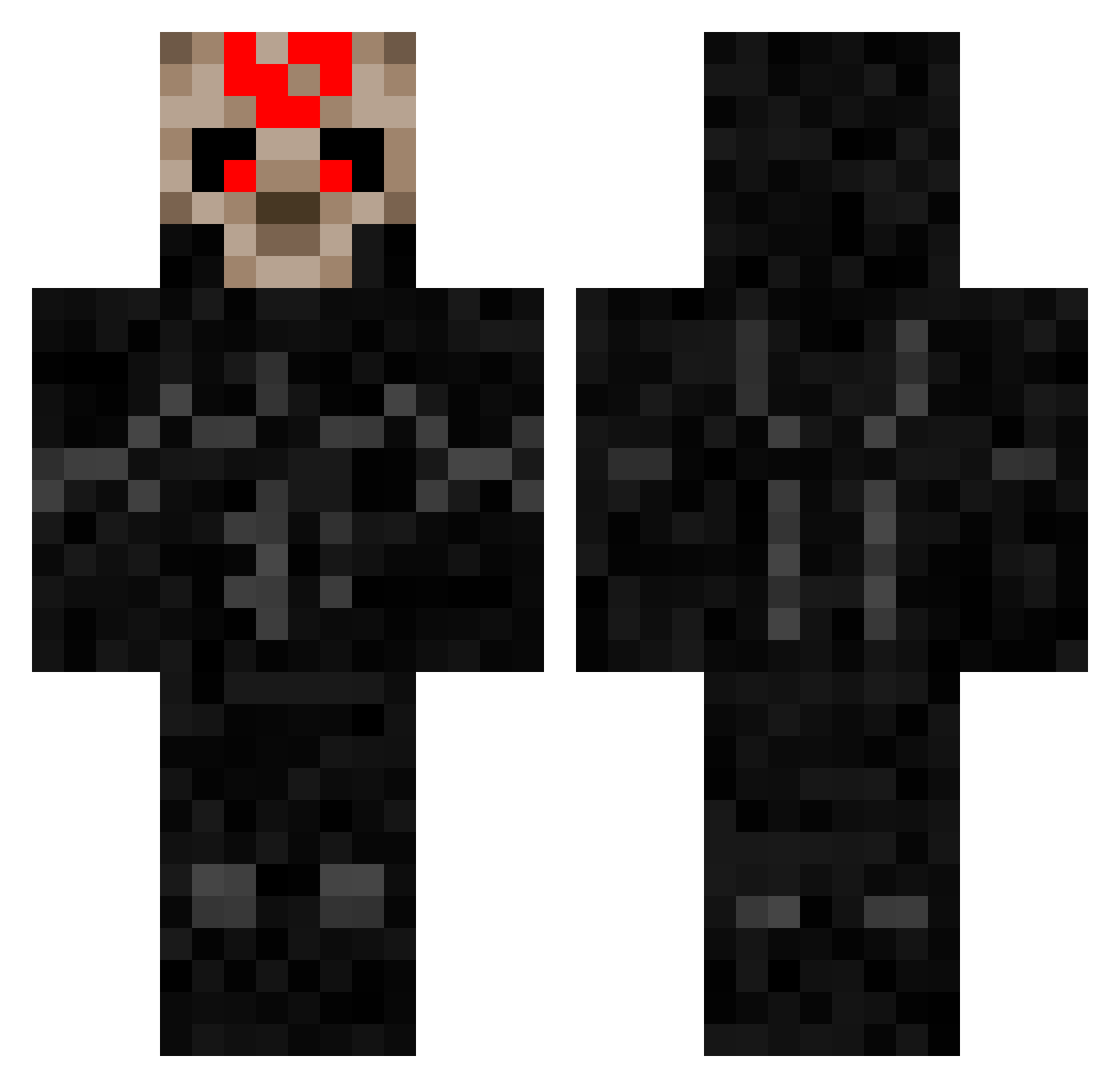 Ravi_Abelha Minecraft skin, front and back view