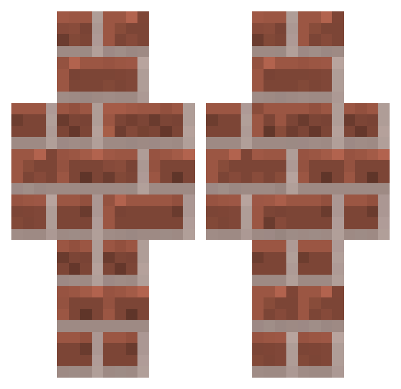 redsun32 Minecraft skin, front and back view
