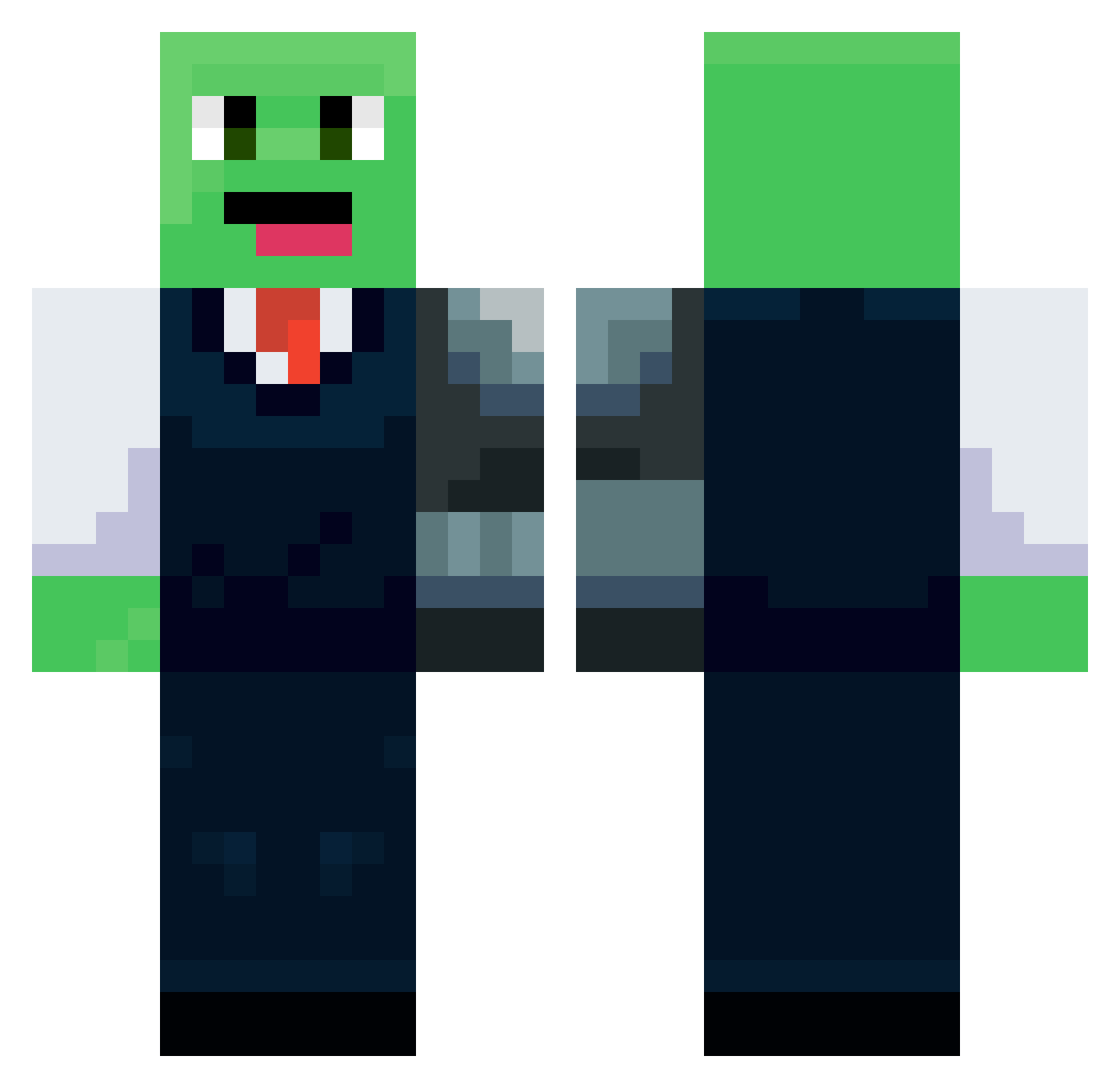 Lackerkay Minecraft skin, front and back view