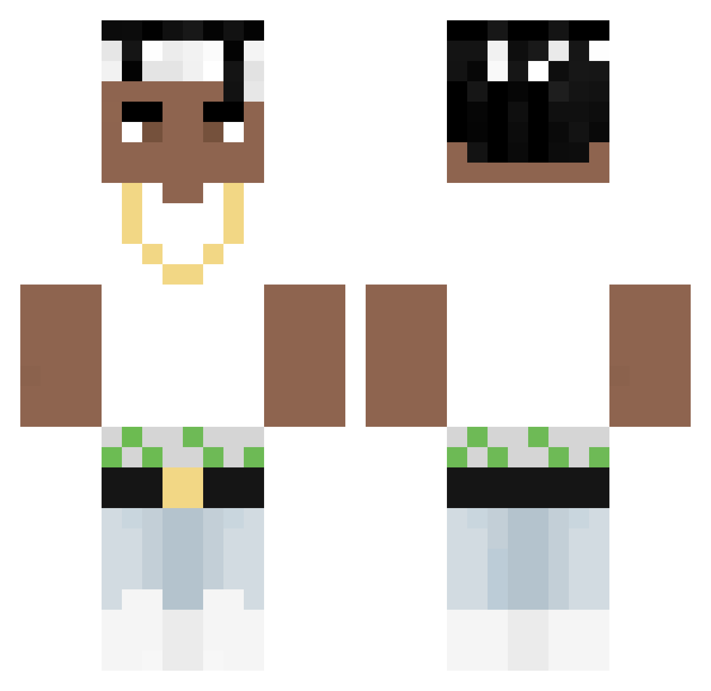 NoChanGEe_7 Minecraft skin, front and back view