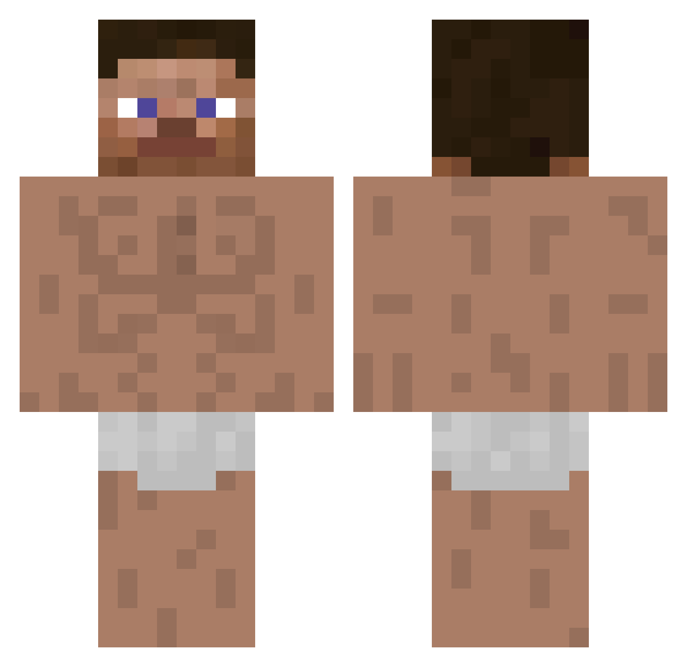 Sad_Toaster Minecraft skin, front and back view