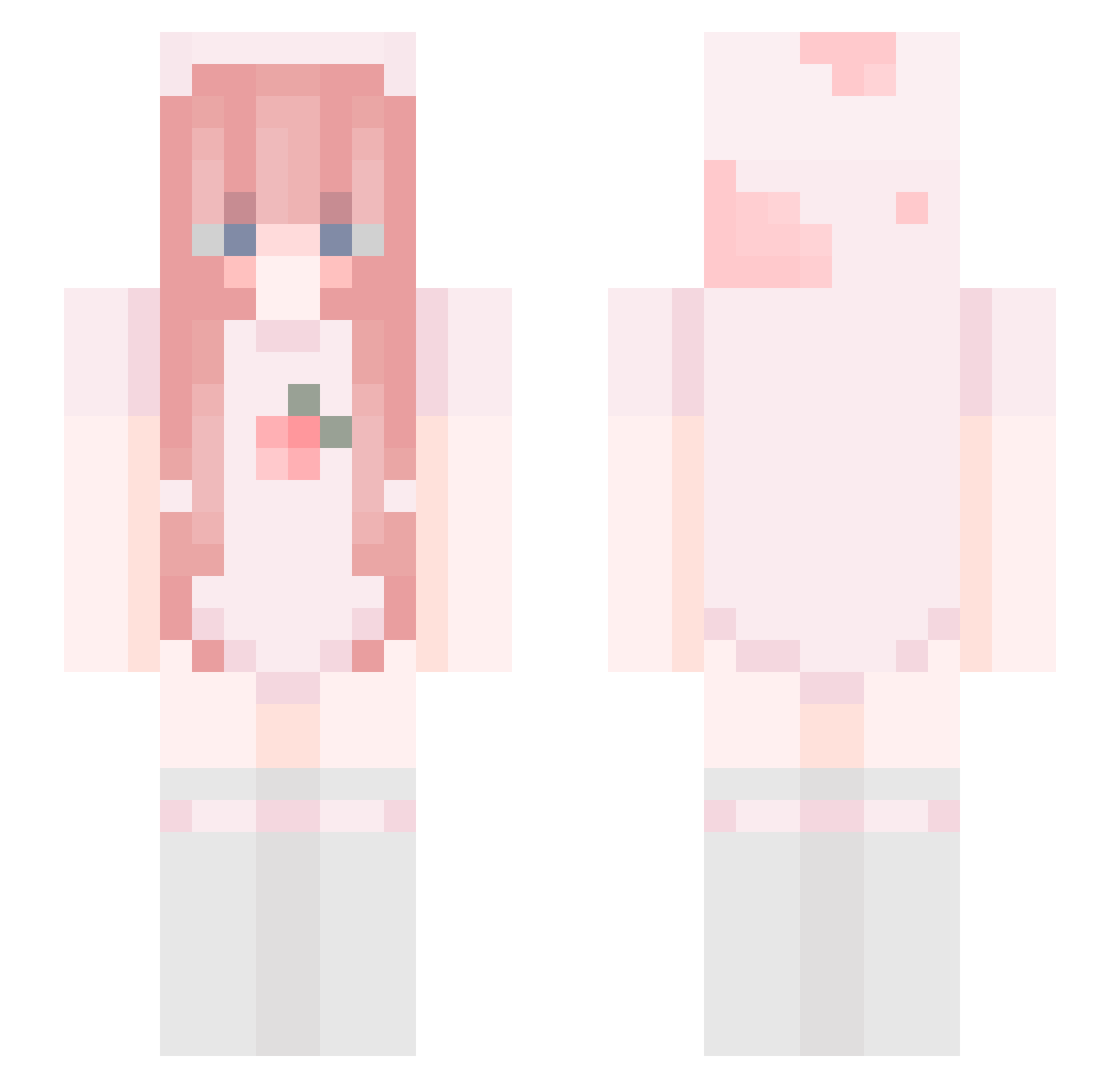 ROUYAO Minecraft skin, front and back view