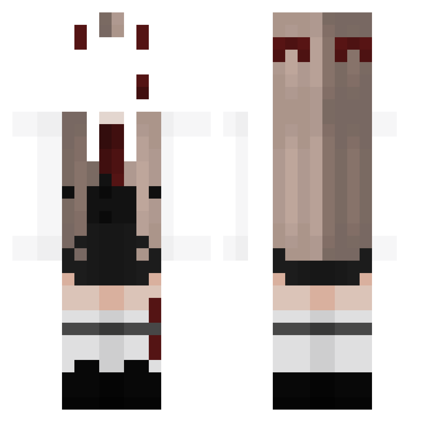 jmSunshi Minecraft skin, front and back view