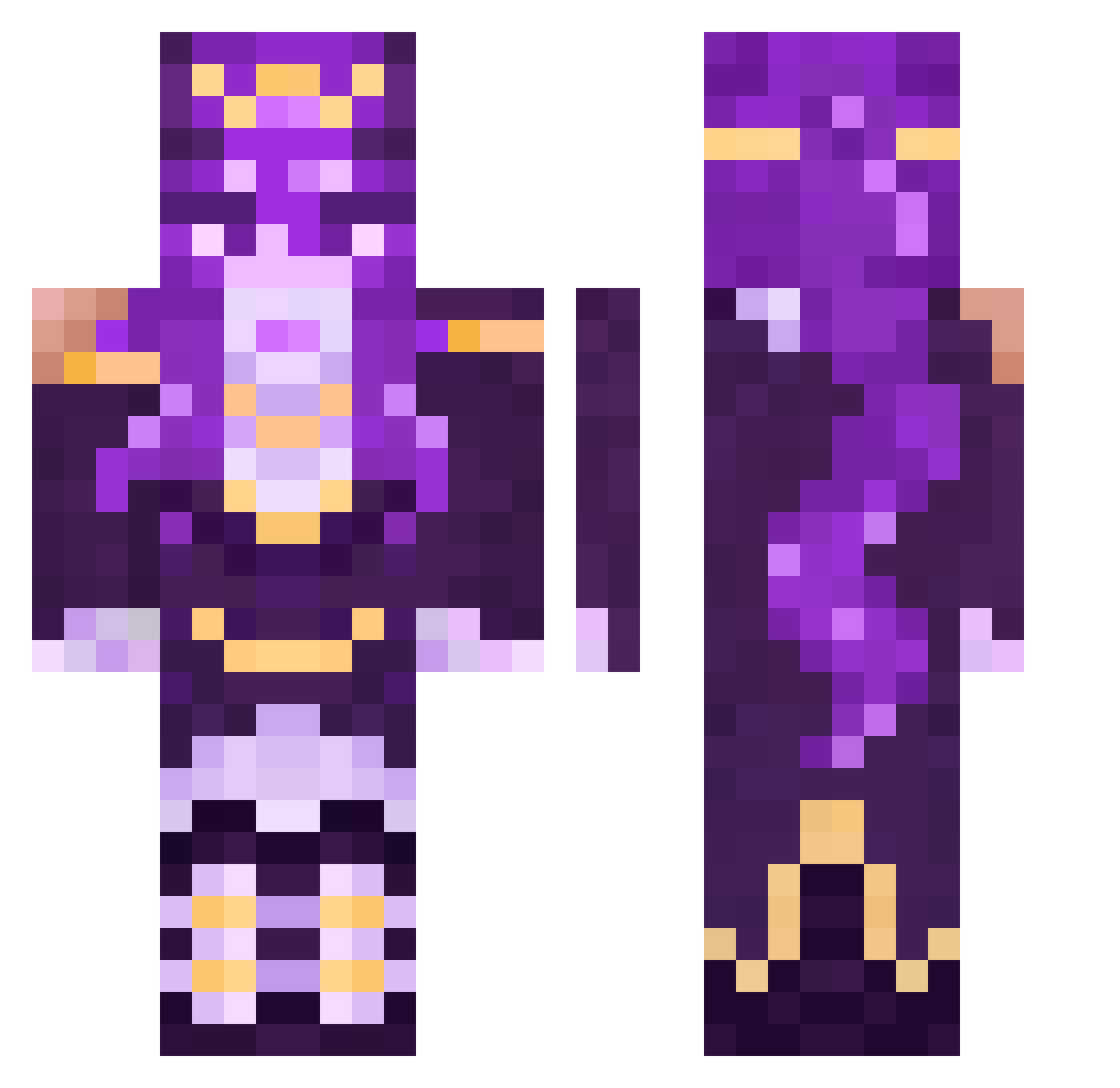 autisticchild1 Minecraft skin, front and back view