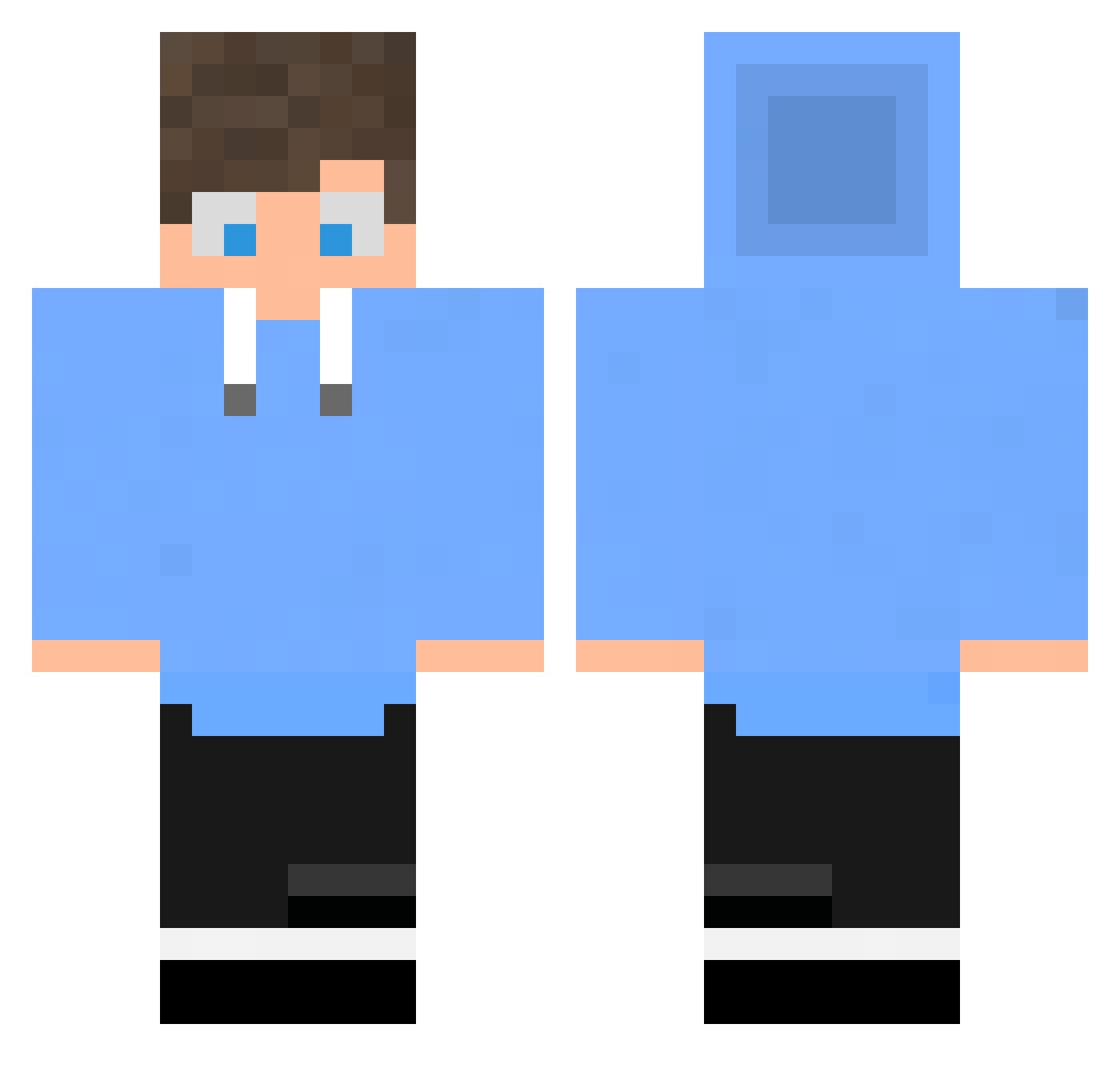roquezin Minecraft skin, front and back view