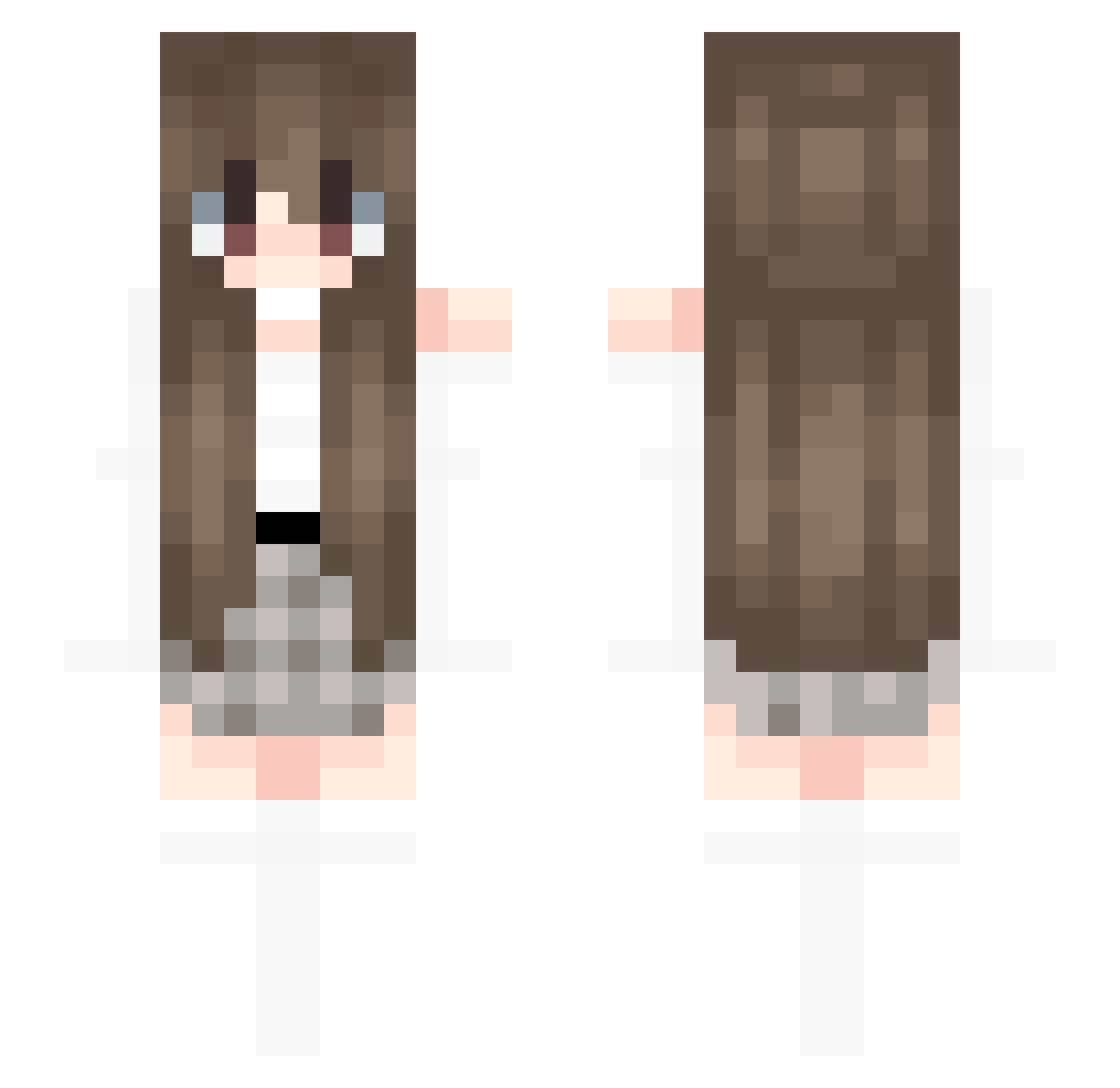 _Mystrix Minecraft skin, front and back view