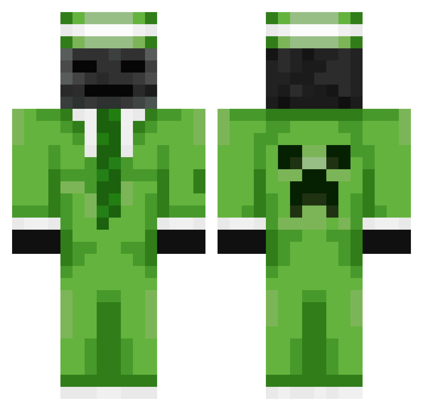 KarakimTTV Minecraft skin, front and back view