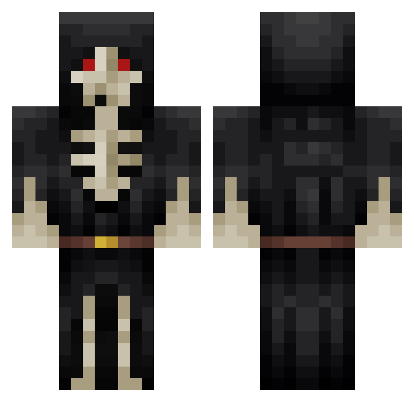 Kumpoon Minecraft skin, front and back view