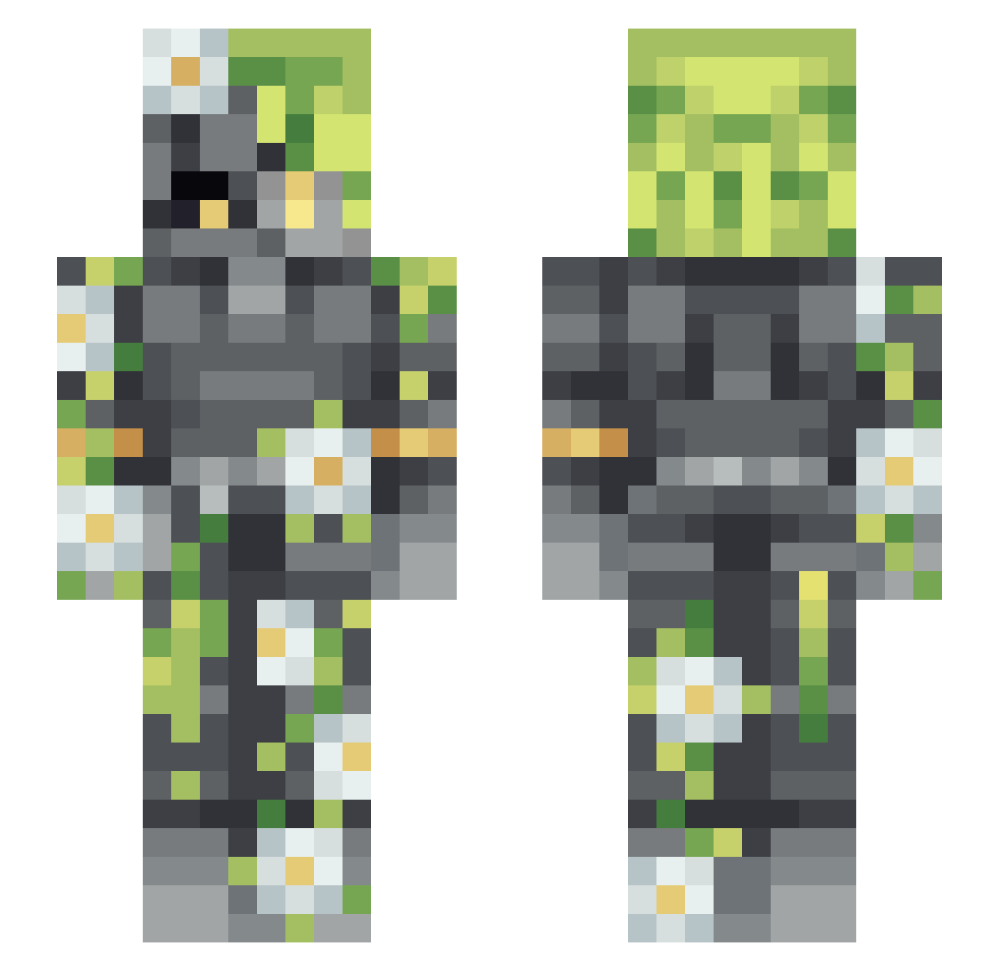 LunaeStellae Minecraft skin, front and back view