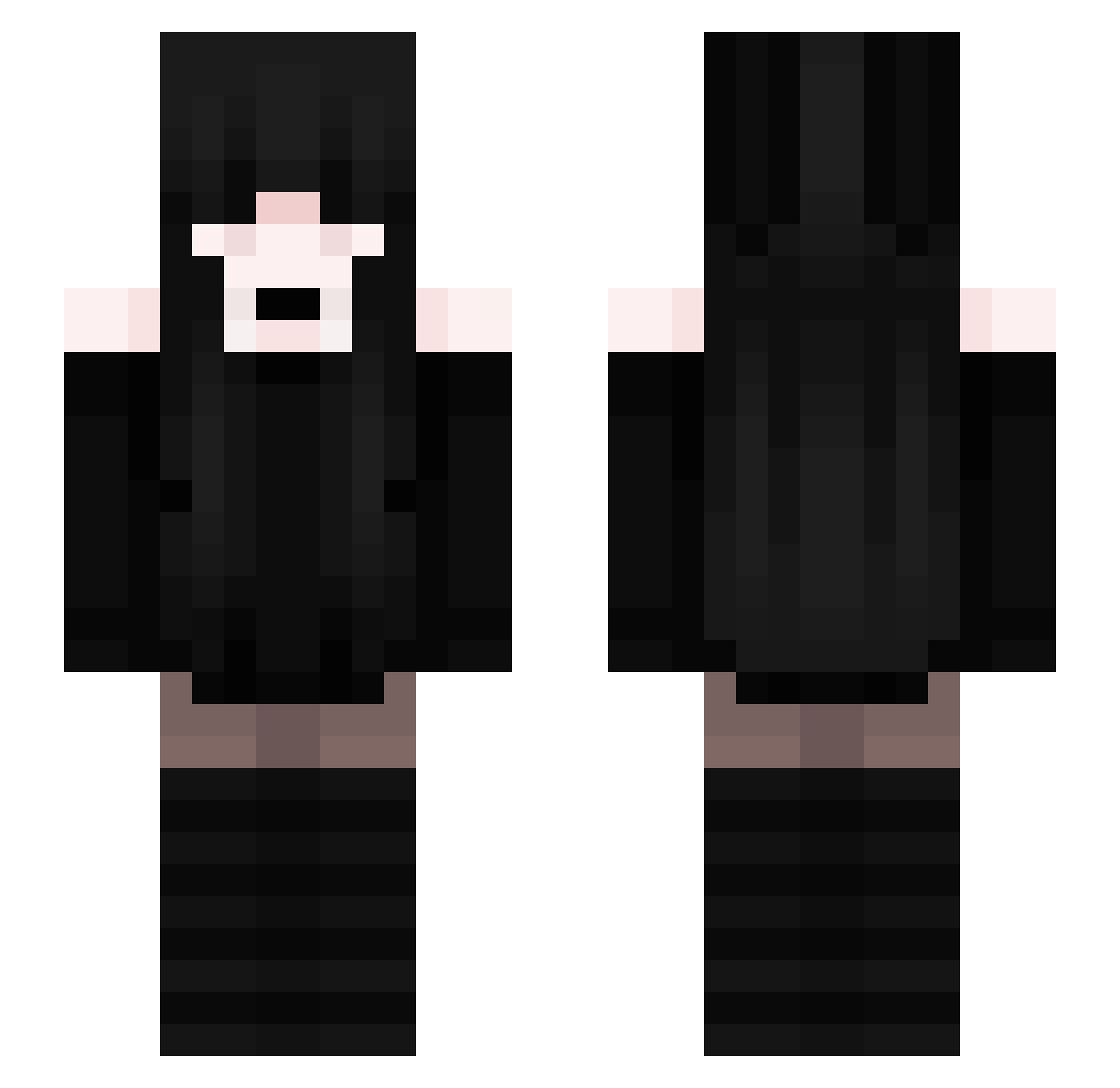 Stuffies Minecraft skin, front and back view