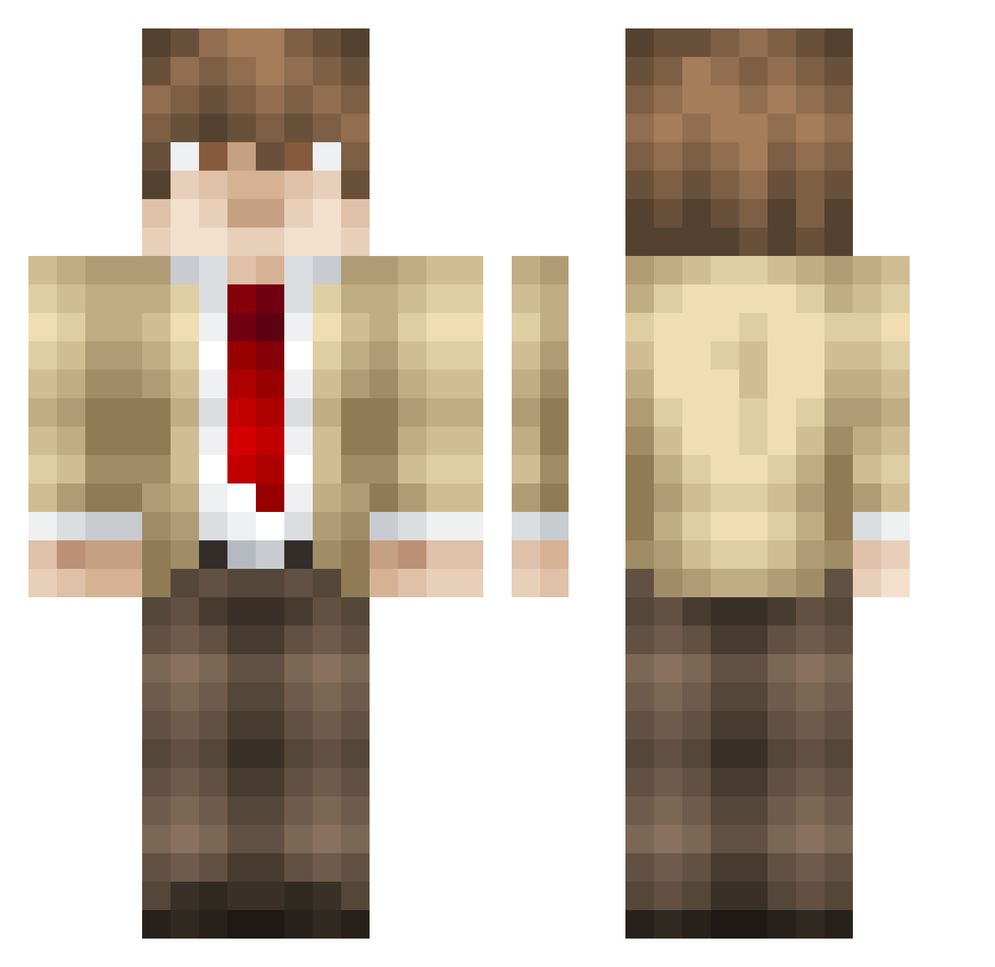 Seko0711 Minecraft skin, front and back view