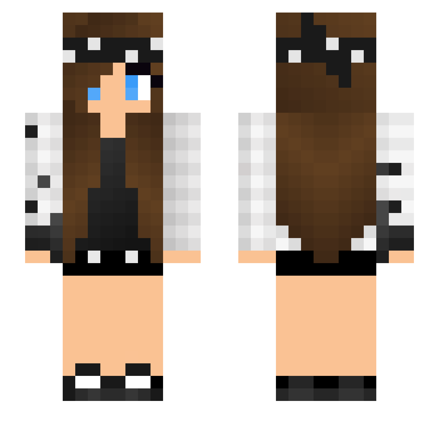jinny Minecraft skin, front and back view