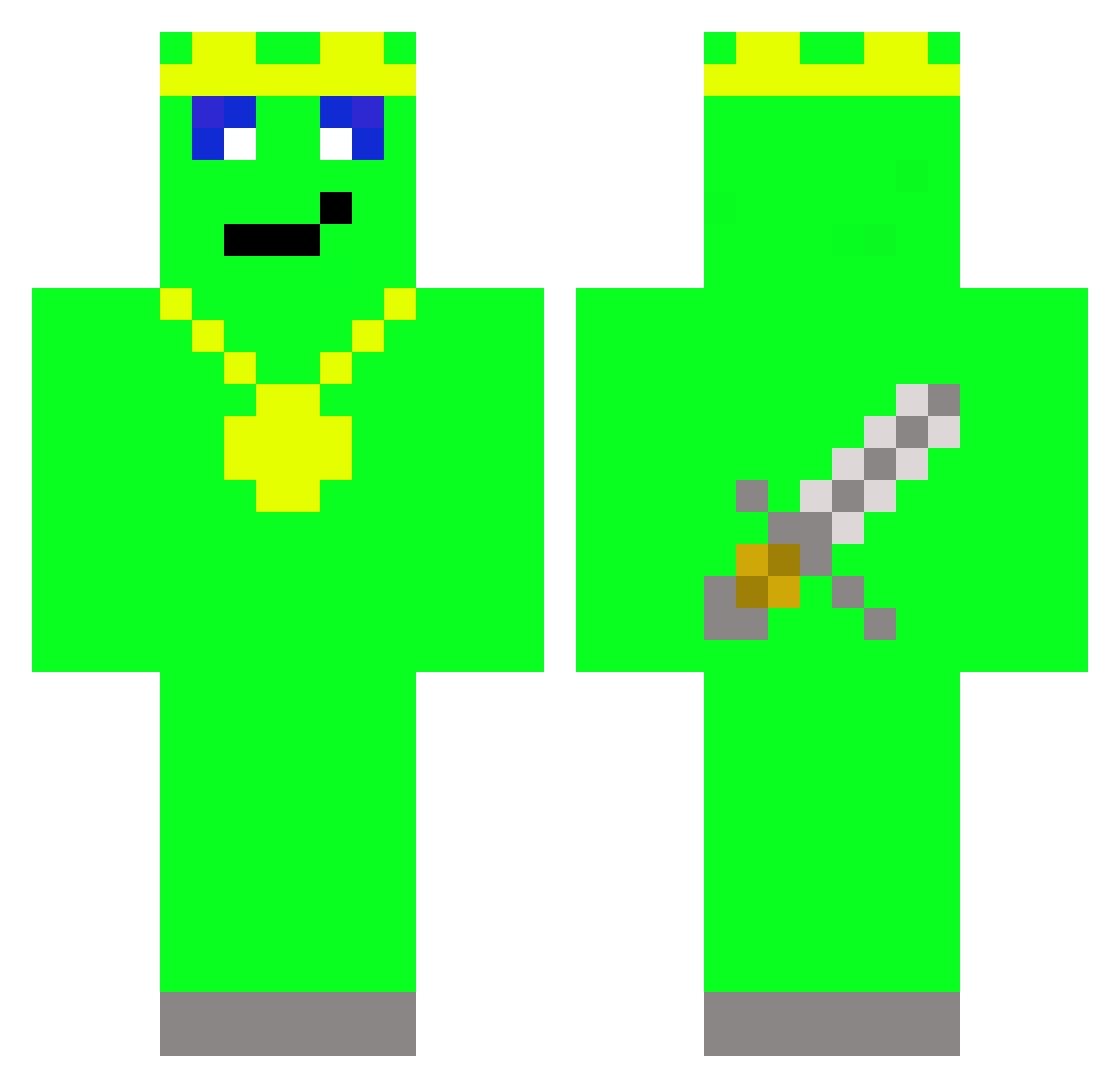 Willi0m Minecraft skin, front and back view