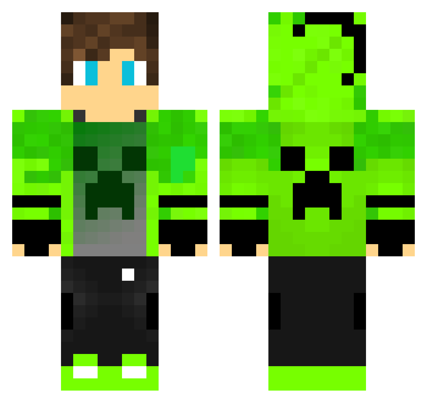 vJoseph Minecraft skin, front and back view