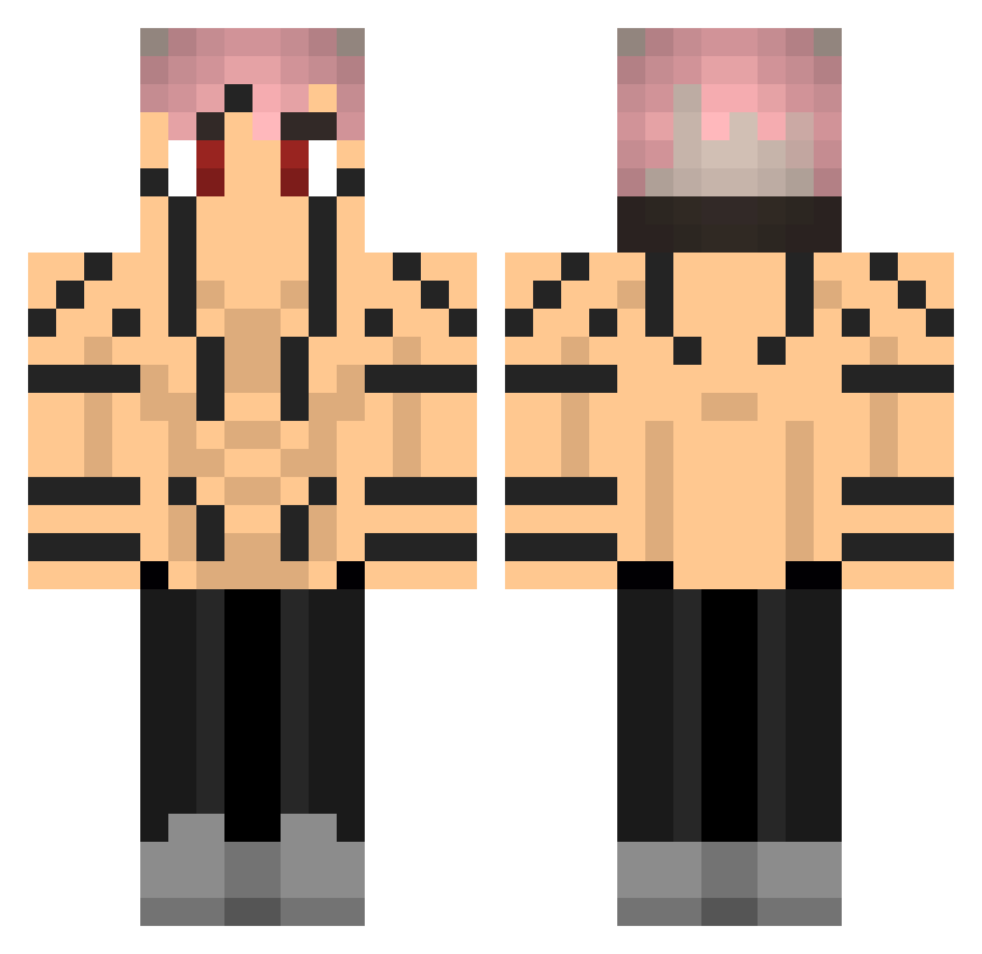 Dan_404 Minecraft skin, front and back view