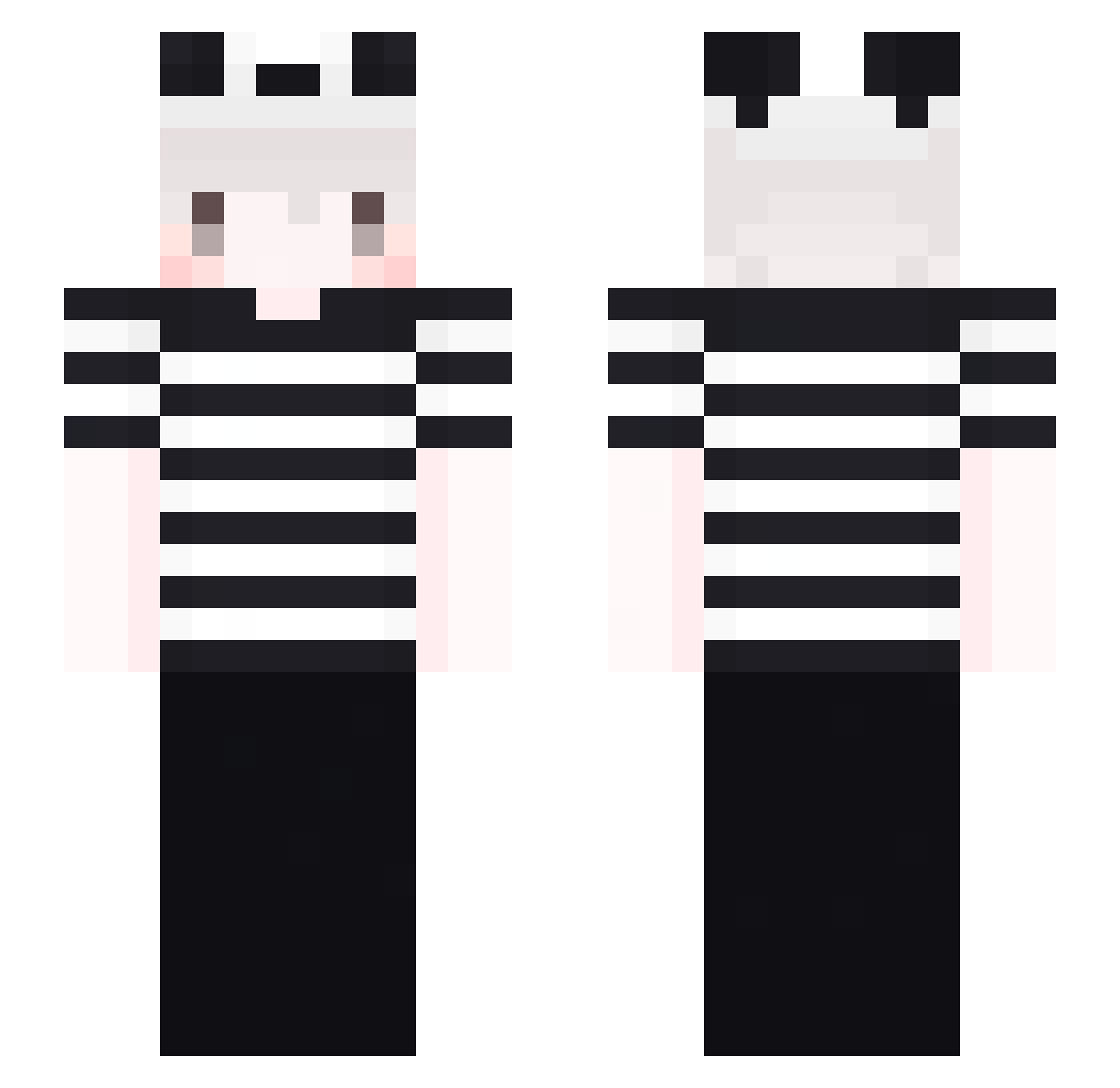 6ot3o Minecraft skin, front and back view