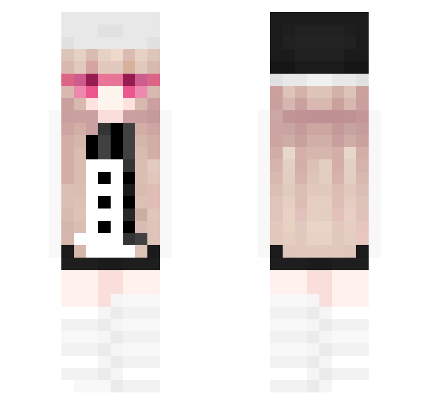lucymoy1 Minecraft skin, front and back view