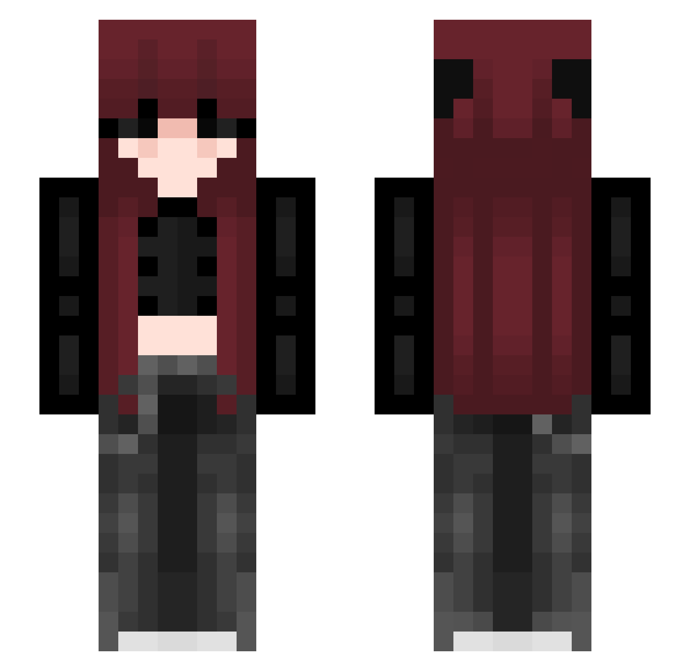 _Movyx_ Minecraft skin, front and back view
