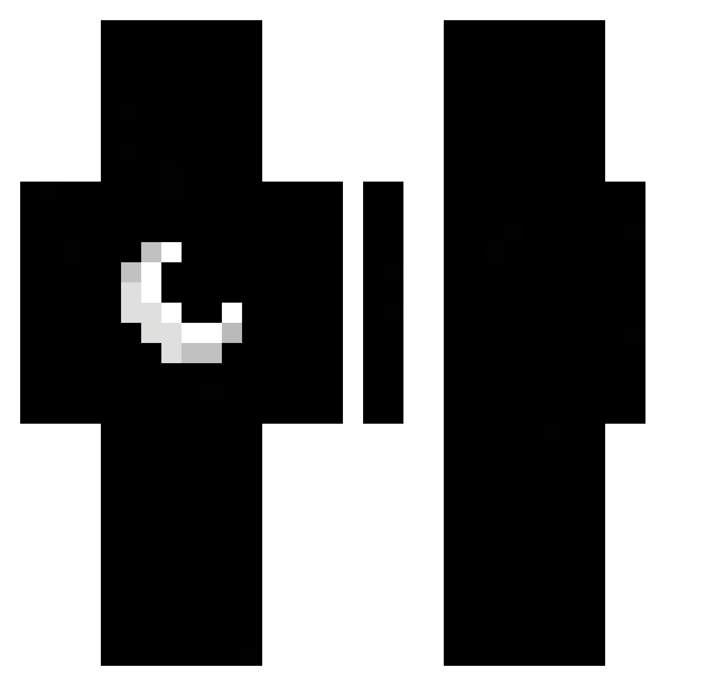 XZOEO Minecraft skin, front and back view