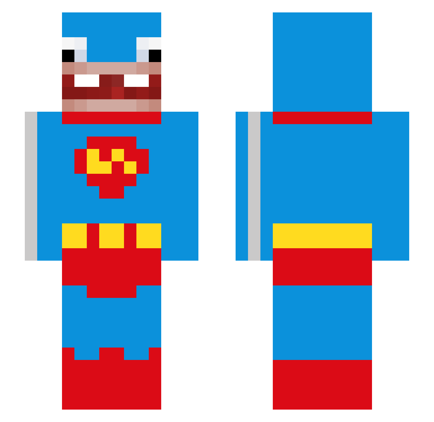 vice8612 Minecraft skin, front and back view