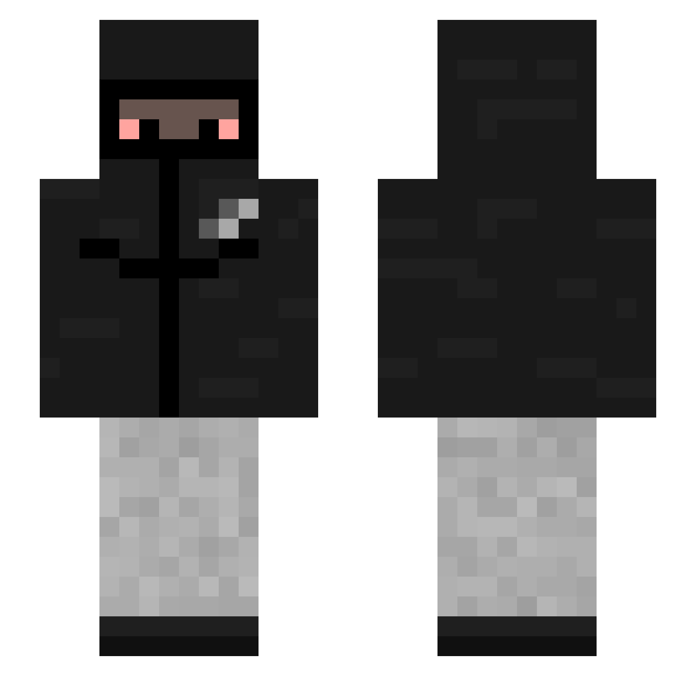 killtimebtw Minecraft skin, front and back view