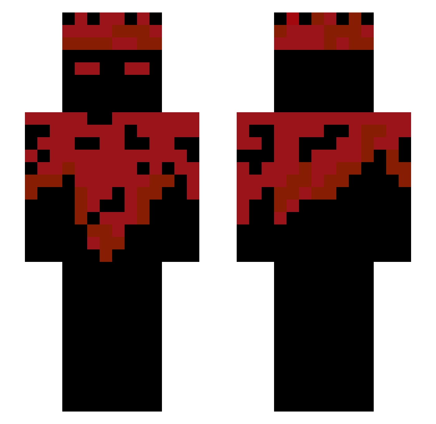 ItzDmc_ Minecraft skin, front and back view