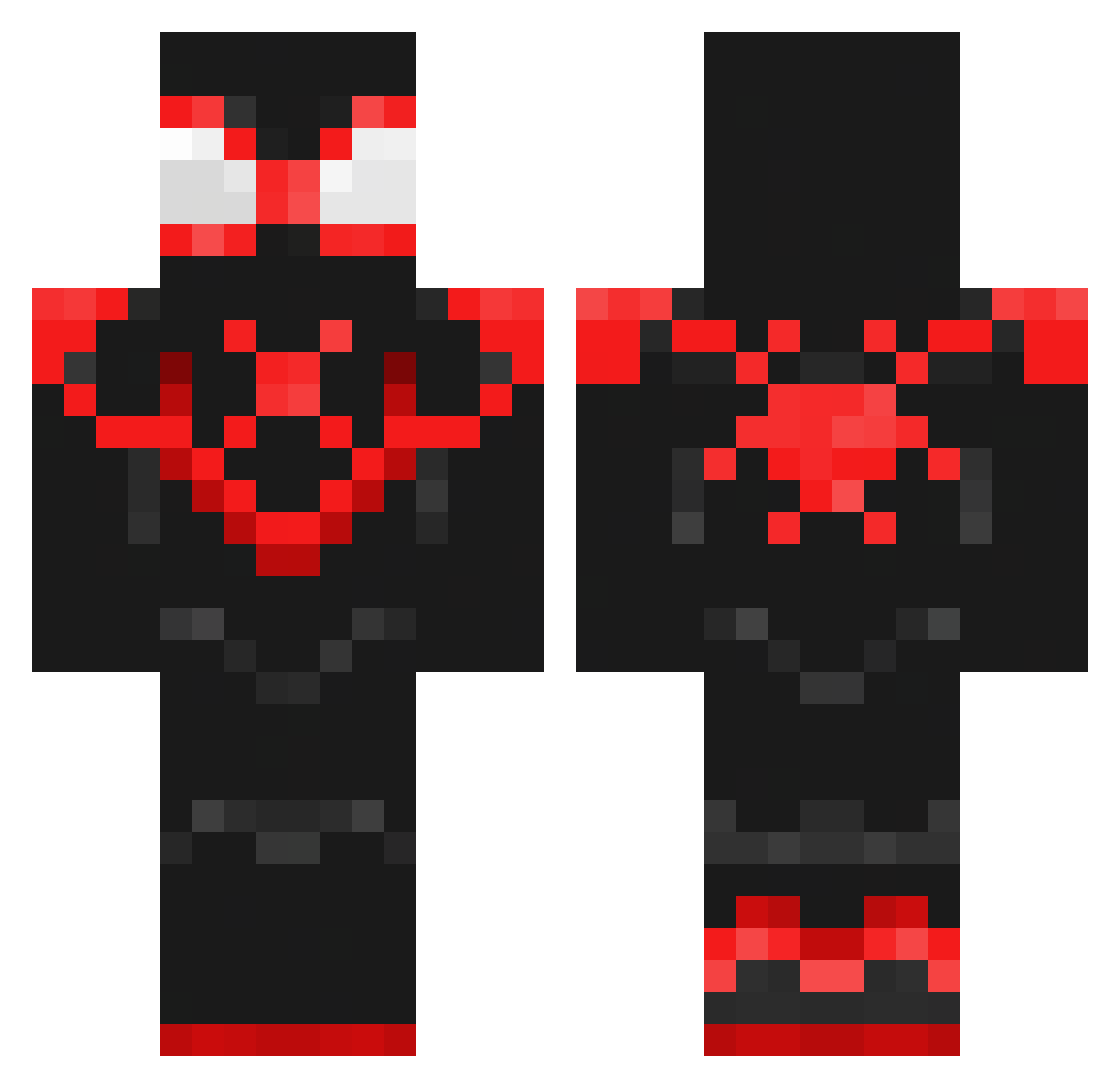 zzxzc Minecraft skin, front and back view