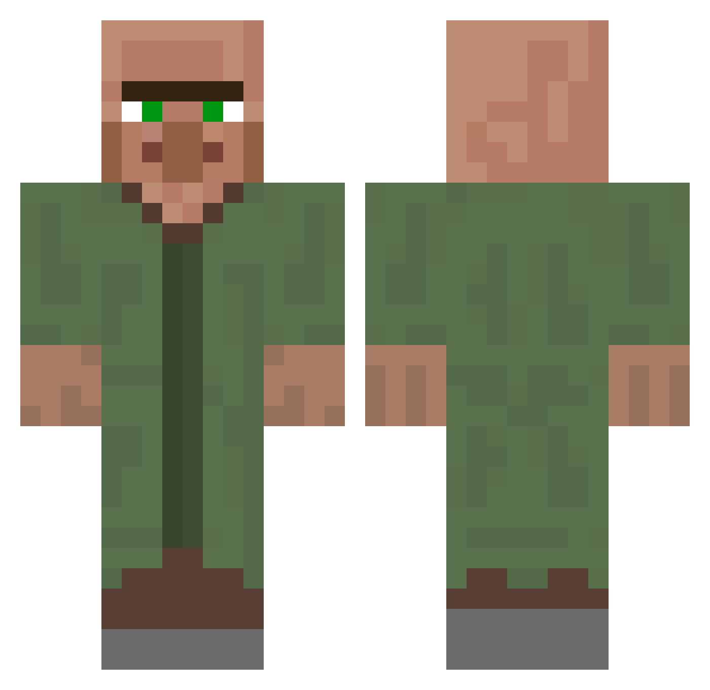wang5211314 Minecraft skin, front and back view