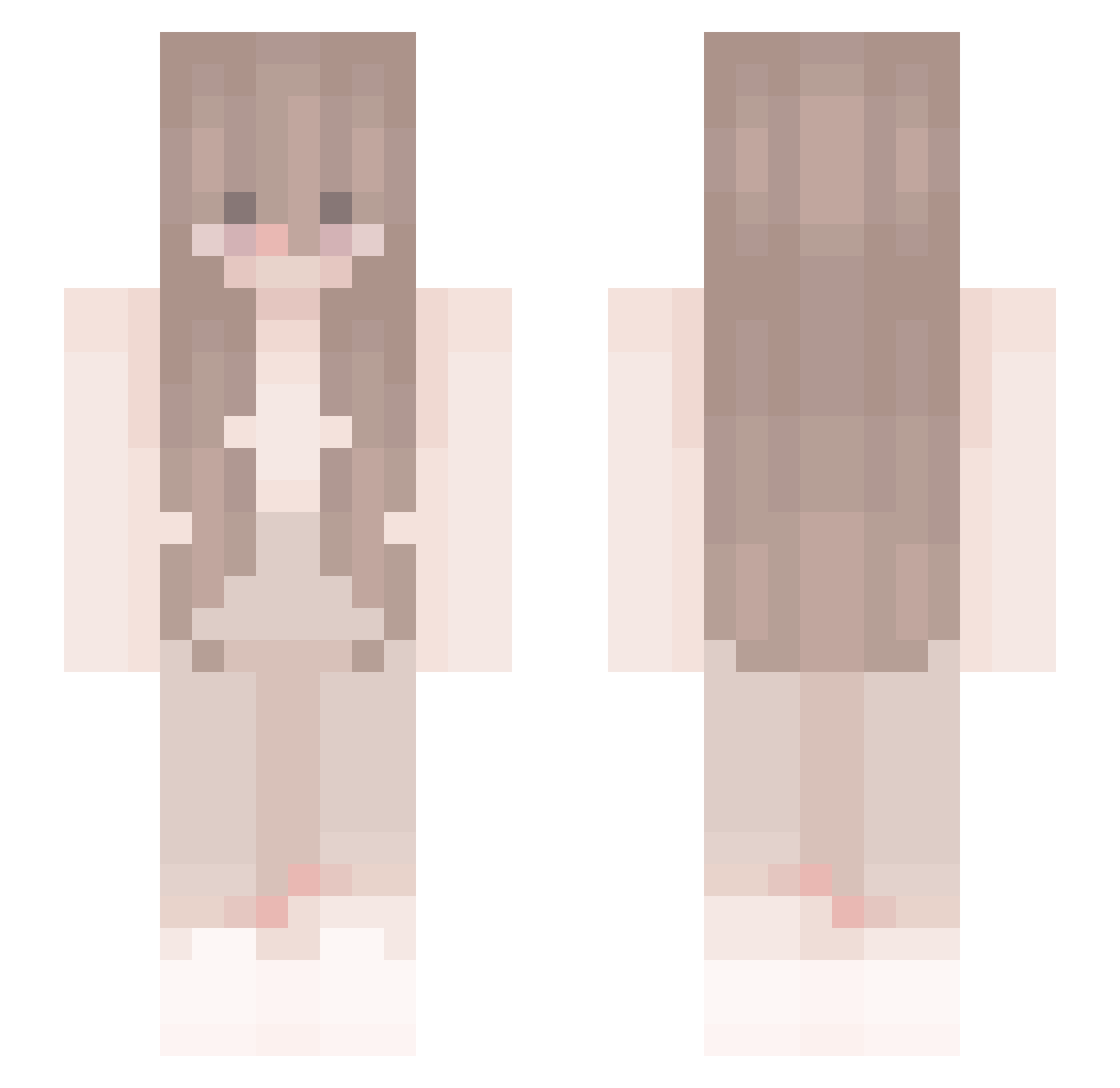 O075 Minecraft skin, front and back view