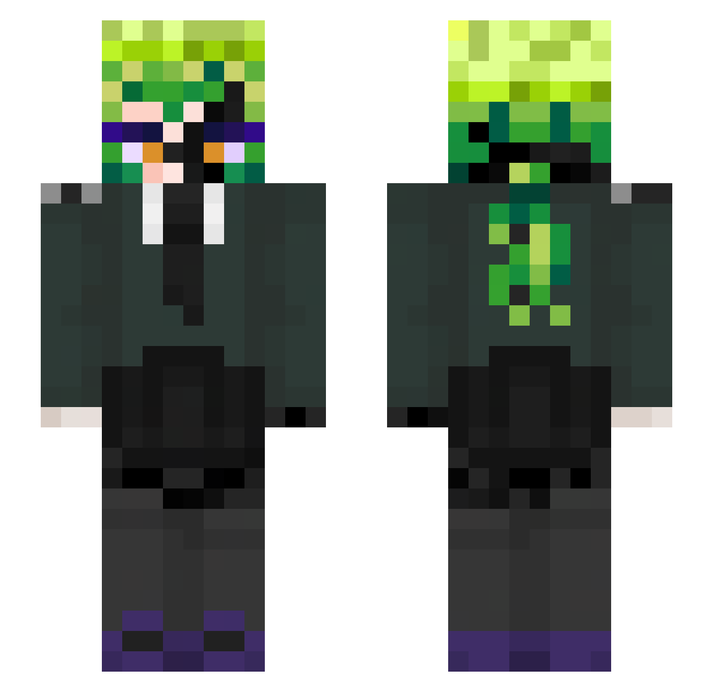 zGerox Minecraft skin, front and back view