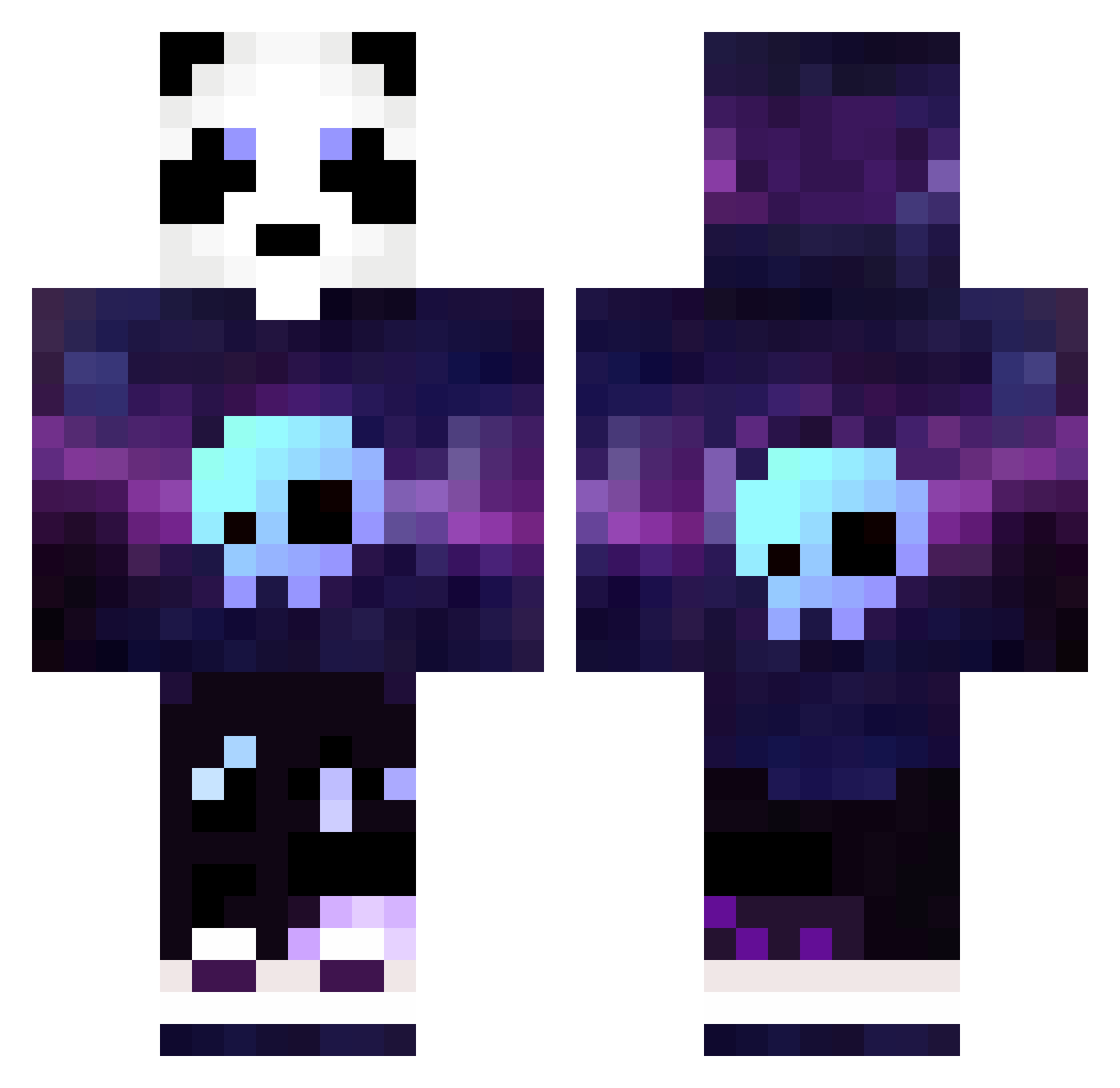 wacky_slaggy Minecraft skin, front and back view