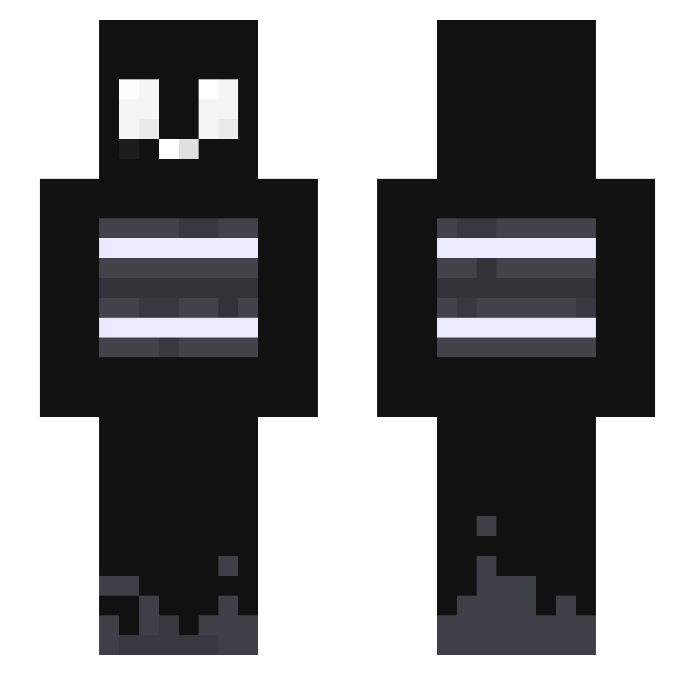 Ladybirds Minecraft skin, front and back view