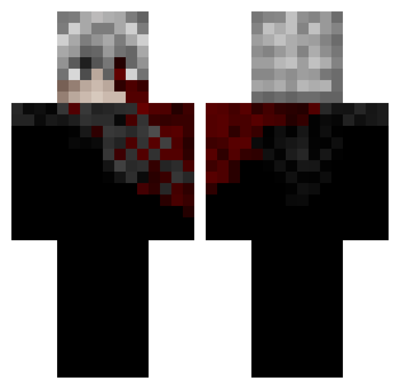 Mati4435 Minecraft skin, front and back view