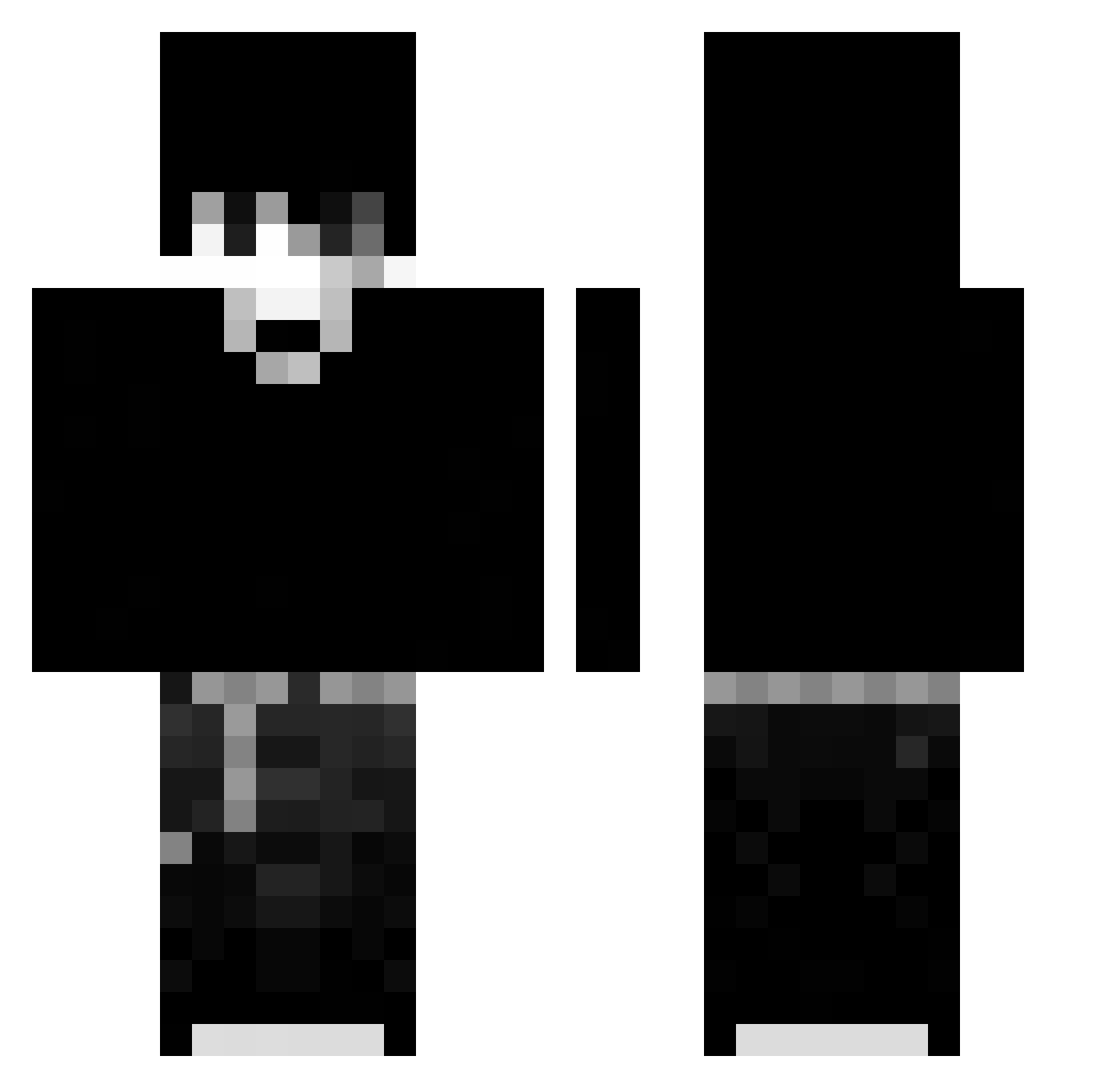 Lerzaczek Minecraft skin, front and back view