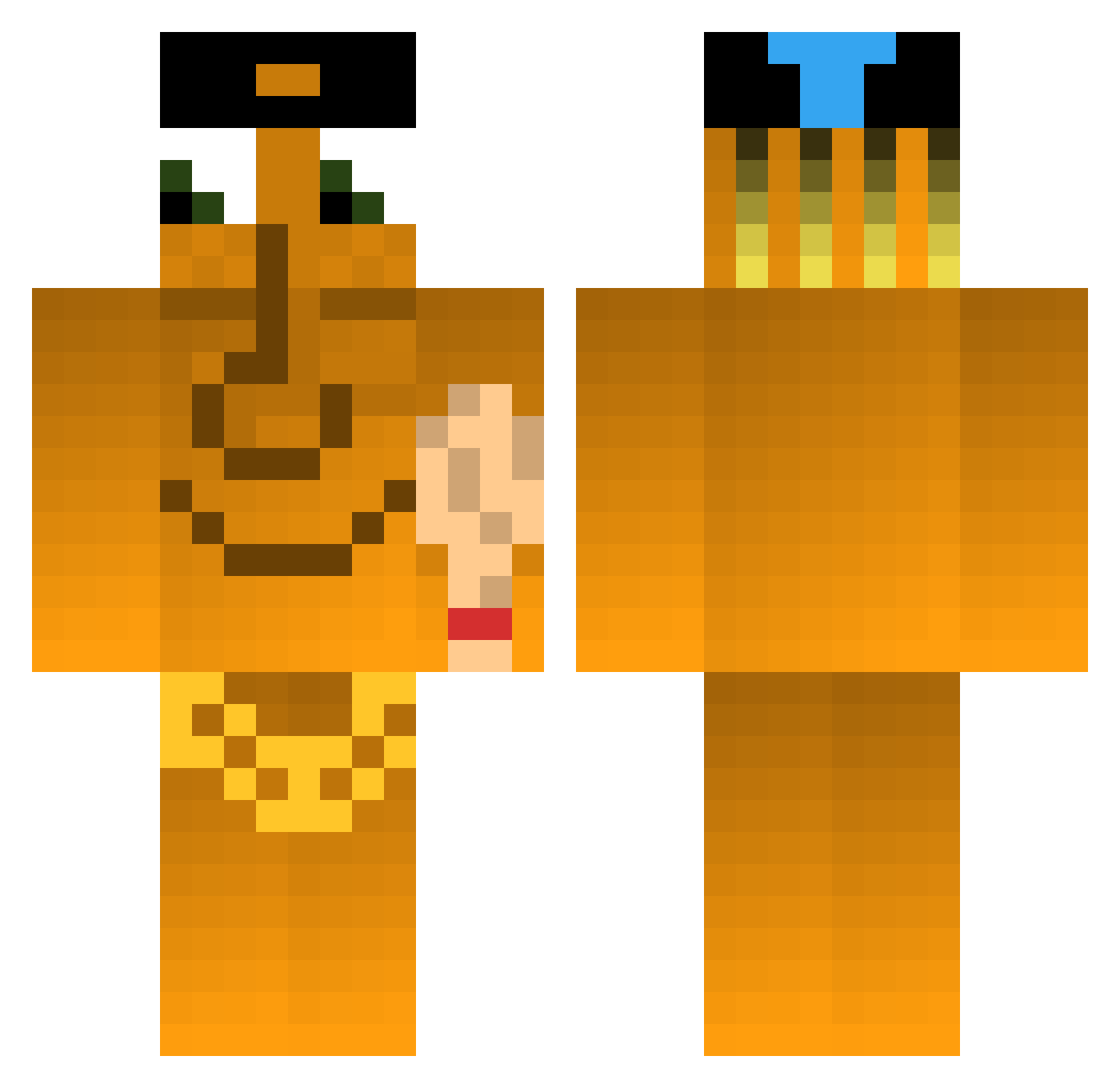 MC_TripleT Minecraft skin, front and back view