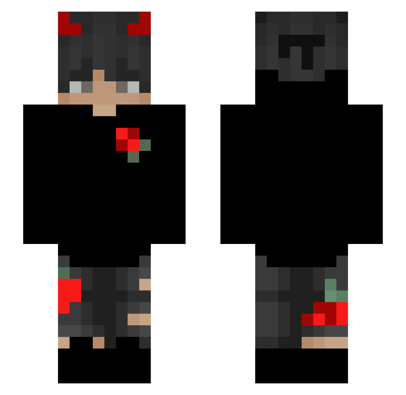wiktoreee Minecraft skin, front and back view