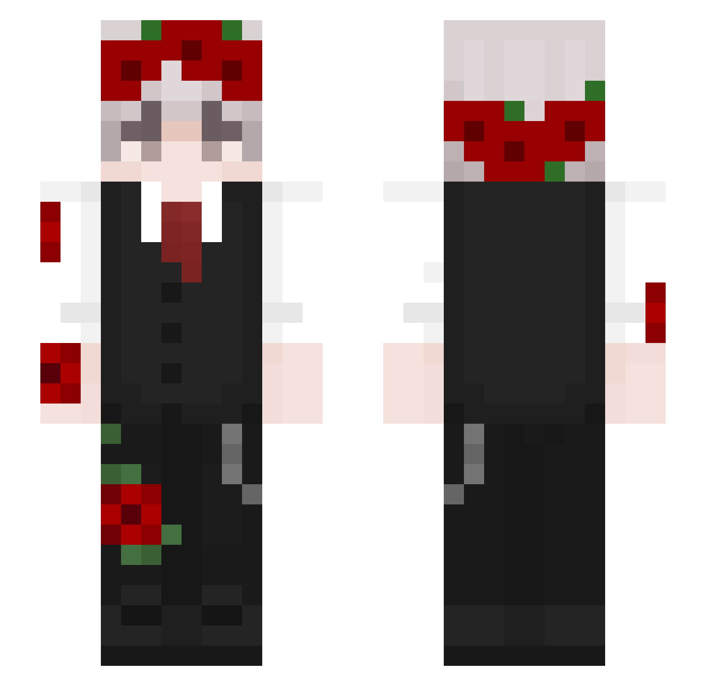 TheLordIsKing Minecraft skin, front and back view