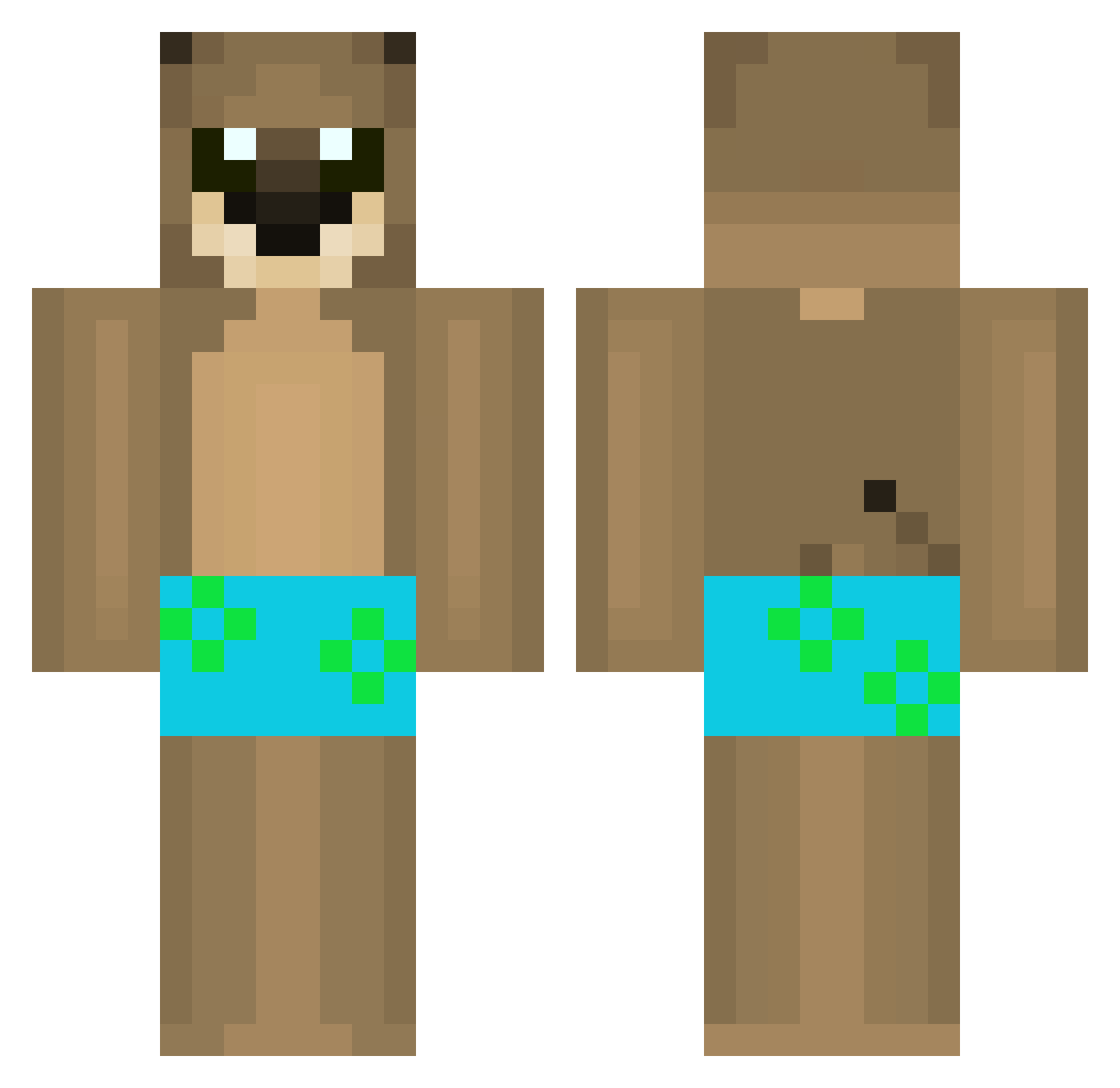 floppa_WG Minecraft skin, front and back view