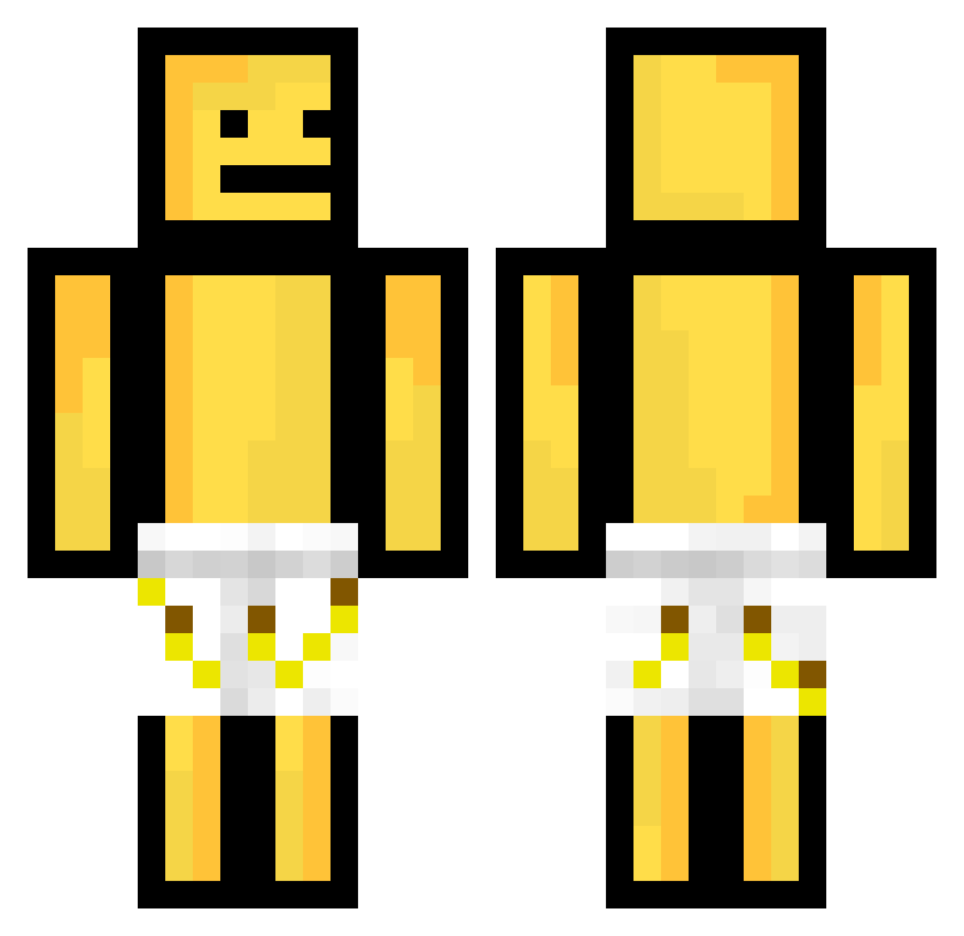 Serb4eva Minecraft skin, front and back view