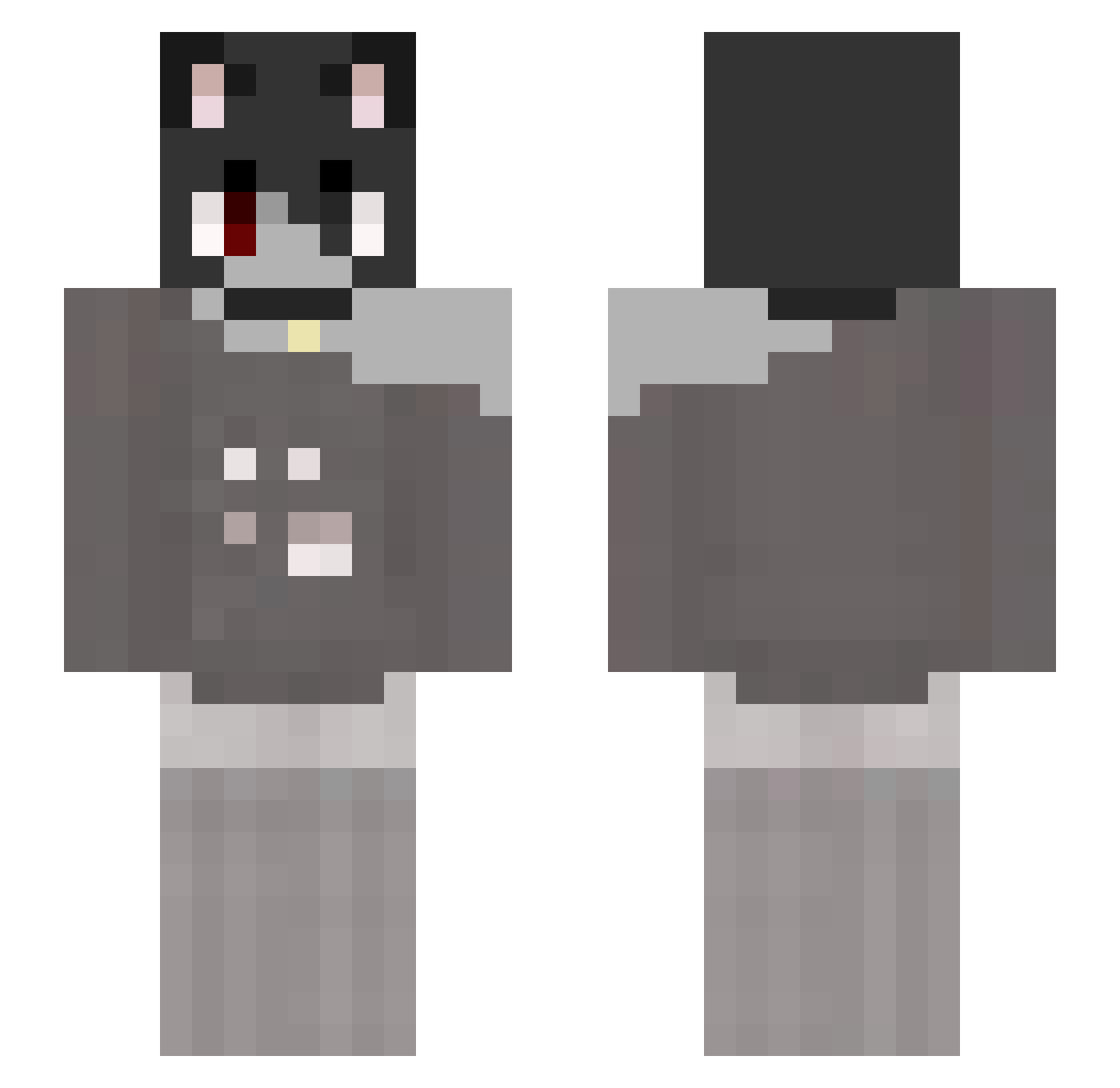 stefyie Minecraft skin, front and back view