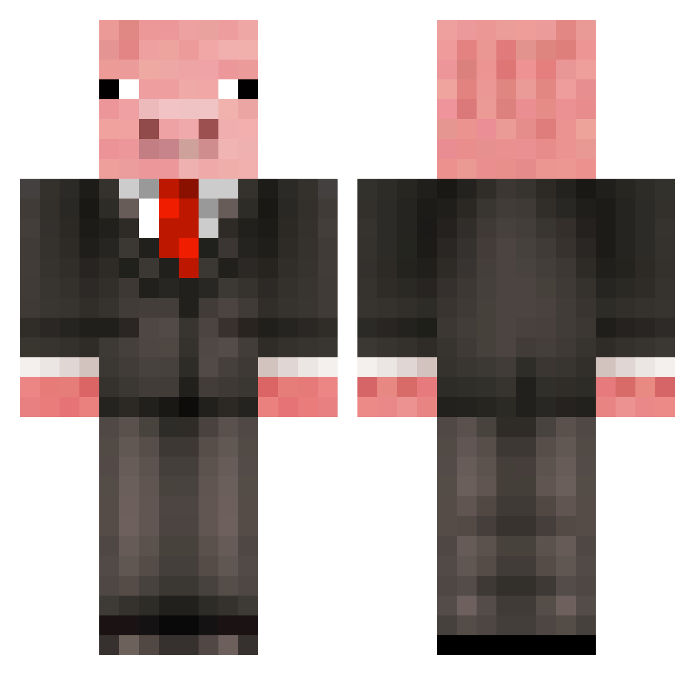 RaavanplayzYT Minecraft skin, front and back view