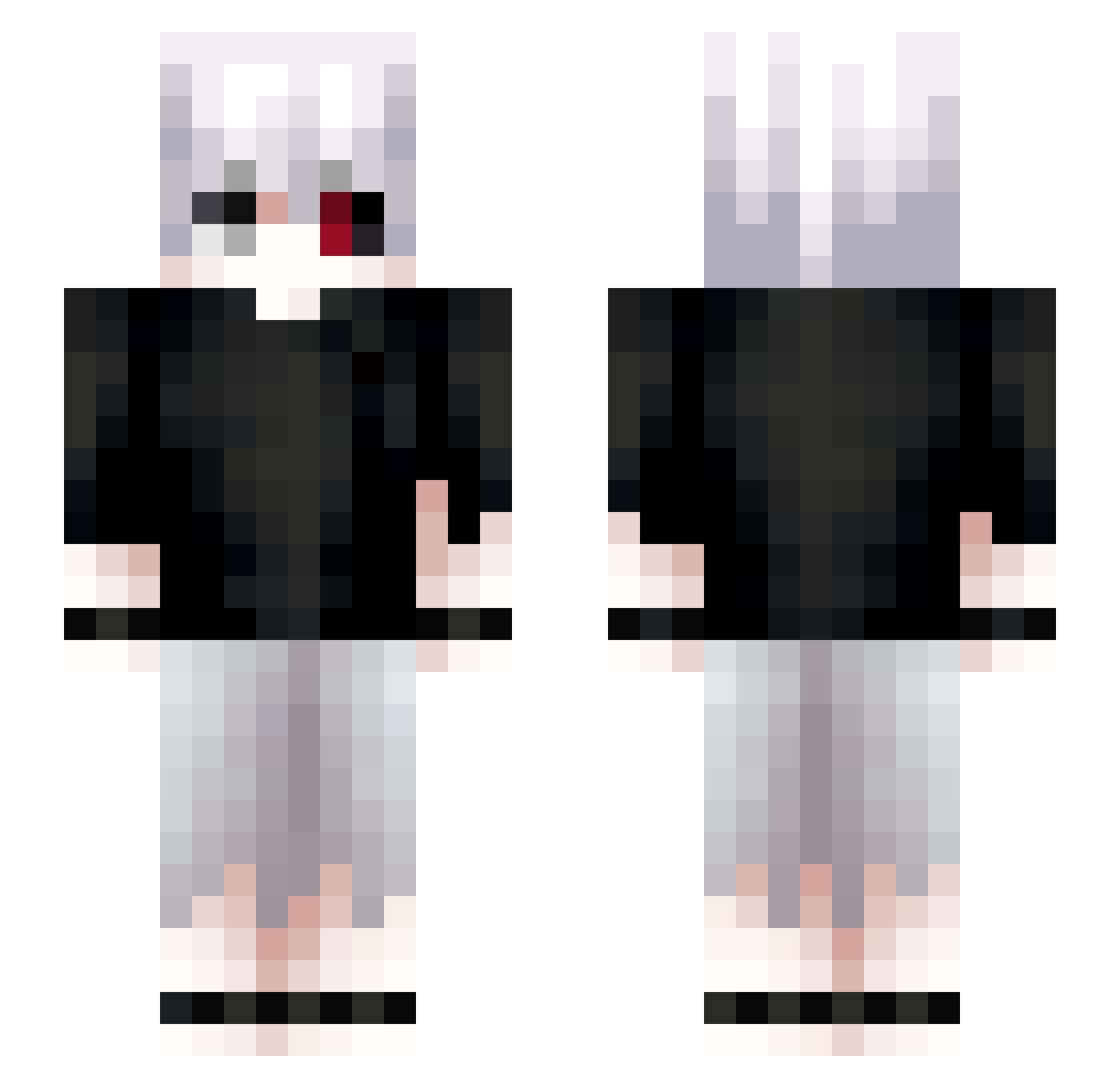k1ngforliess Minecraft skin, front and back view