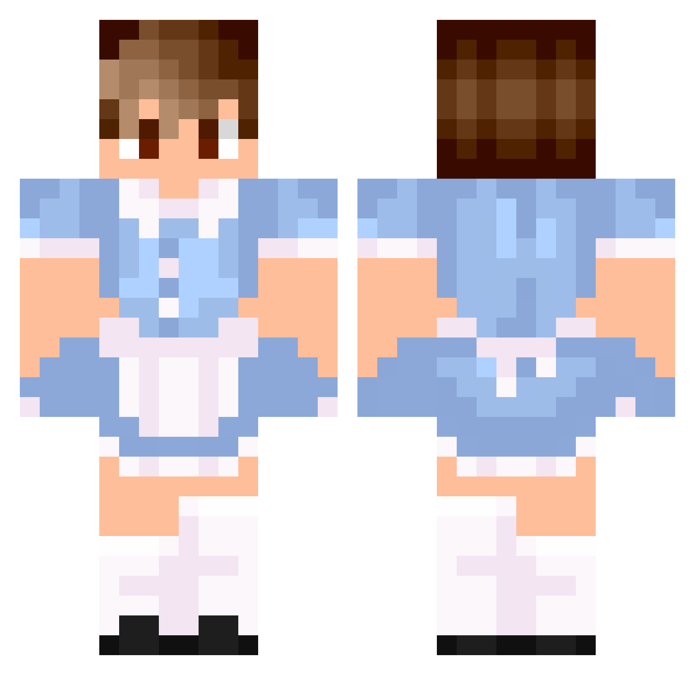AwesomeAaron666 Minecraft skin, front and back view