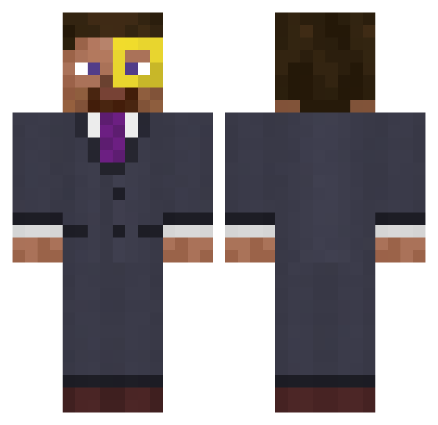 ngnr99 Minecraft skin, front and back view