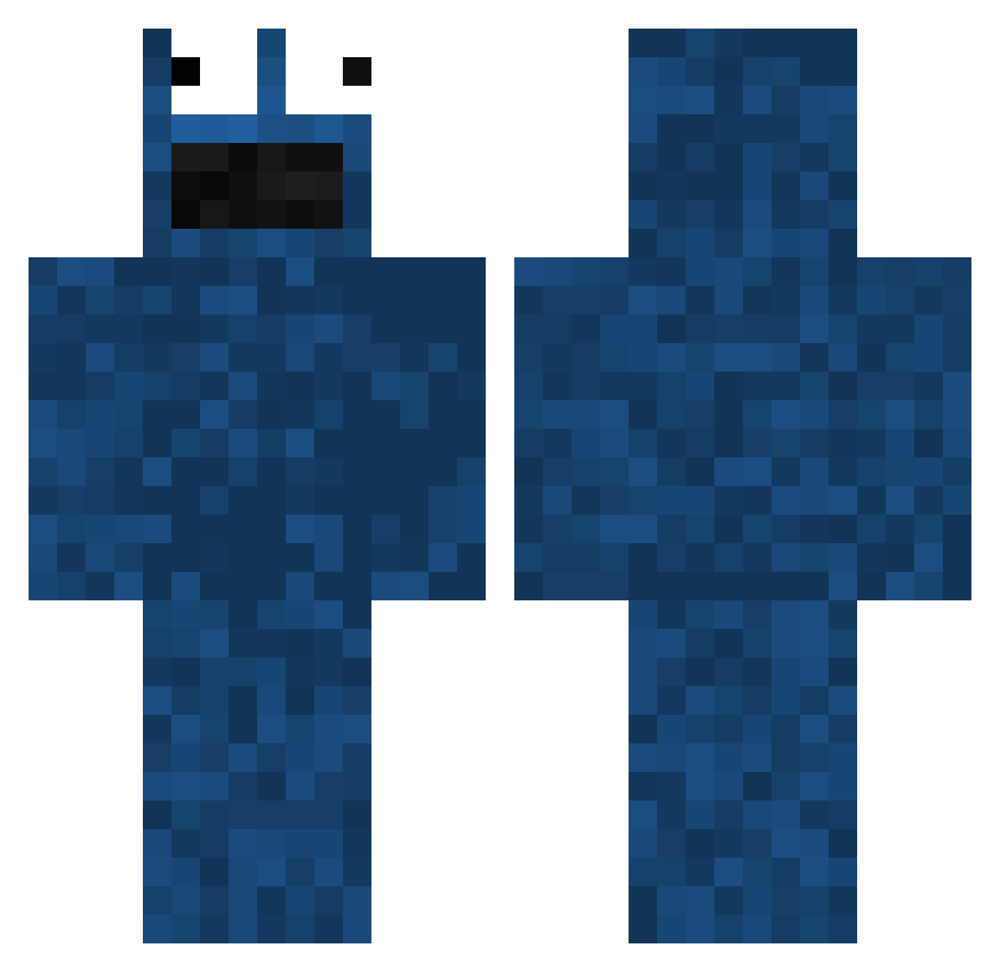 RevenantRecycler Minecraft skin, front and back view